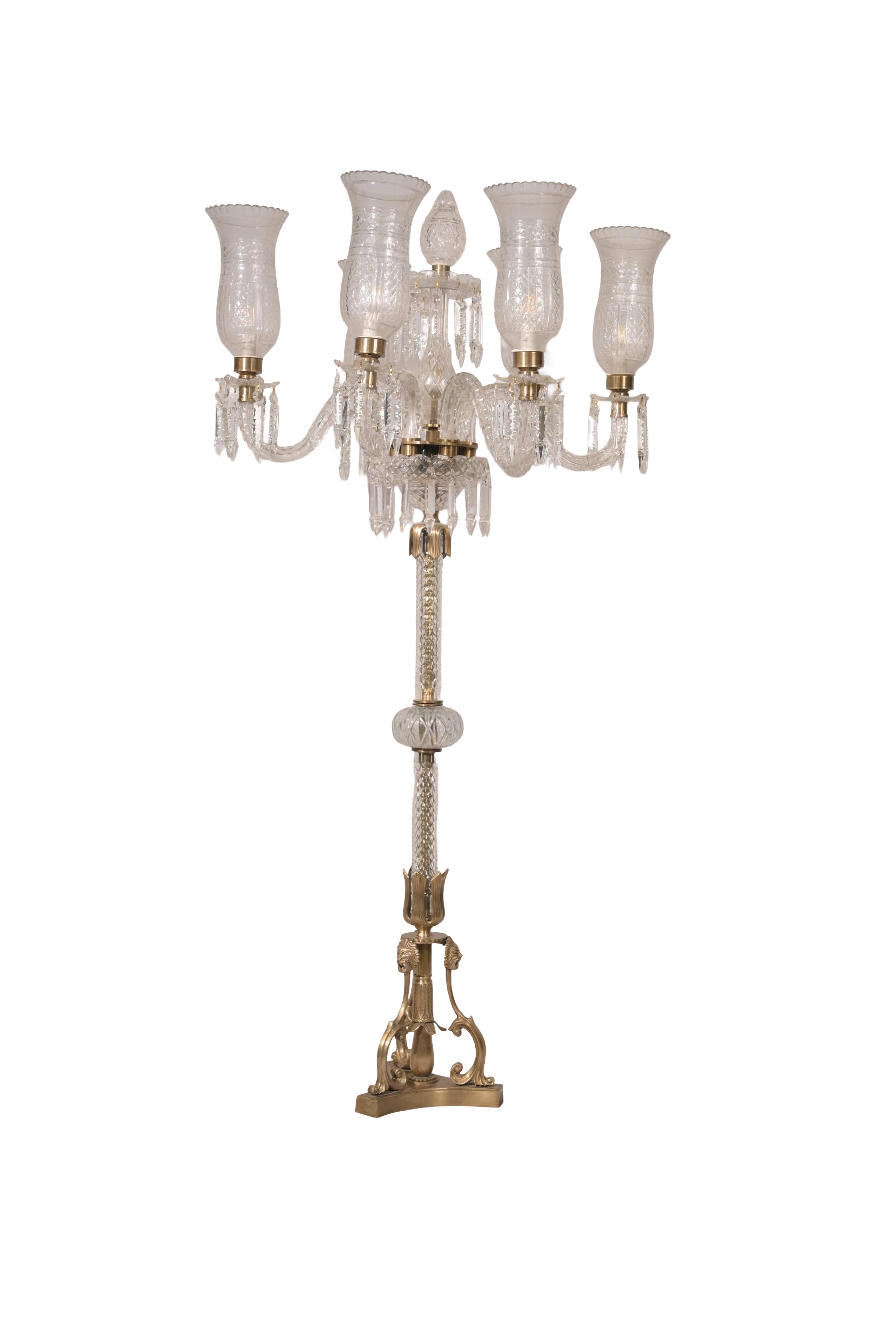 Imperial Crystal Floor Candelabra Lamp