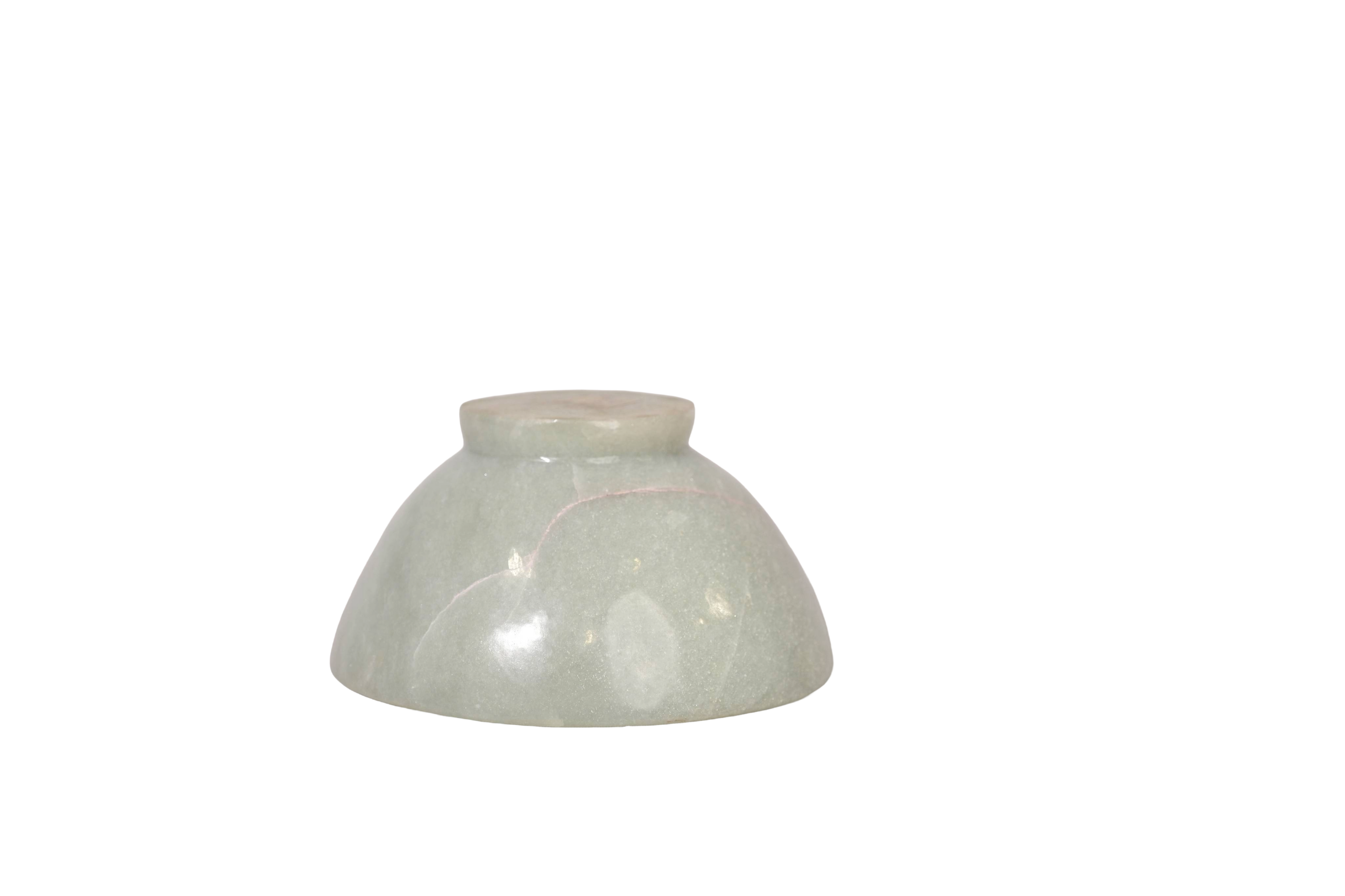 Handcrafted White Jade Ritual Bowl