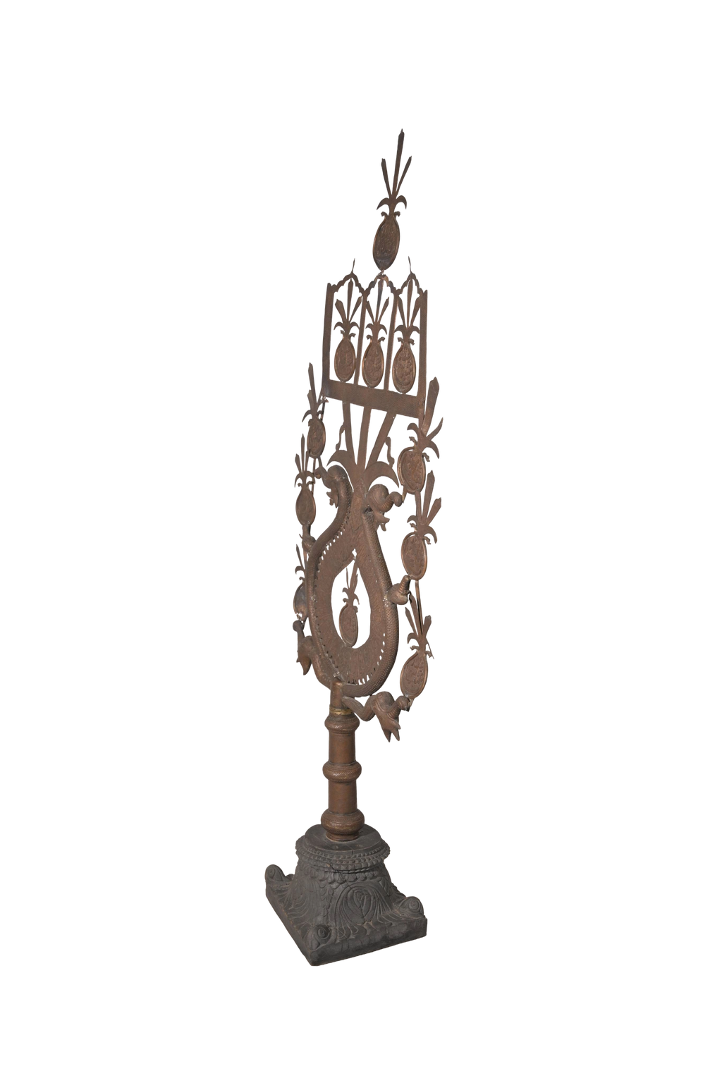 Ottoman Calligraphic Metal Finial Sculpture