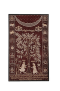 Maroon Gujarati Textile Art