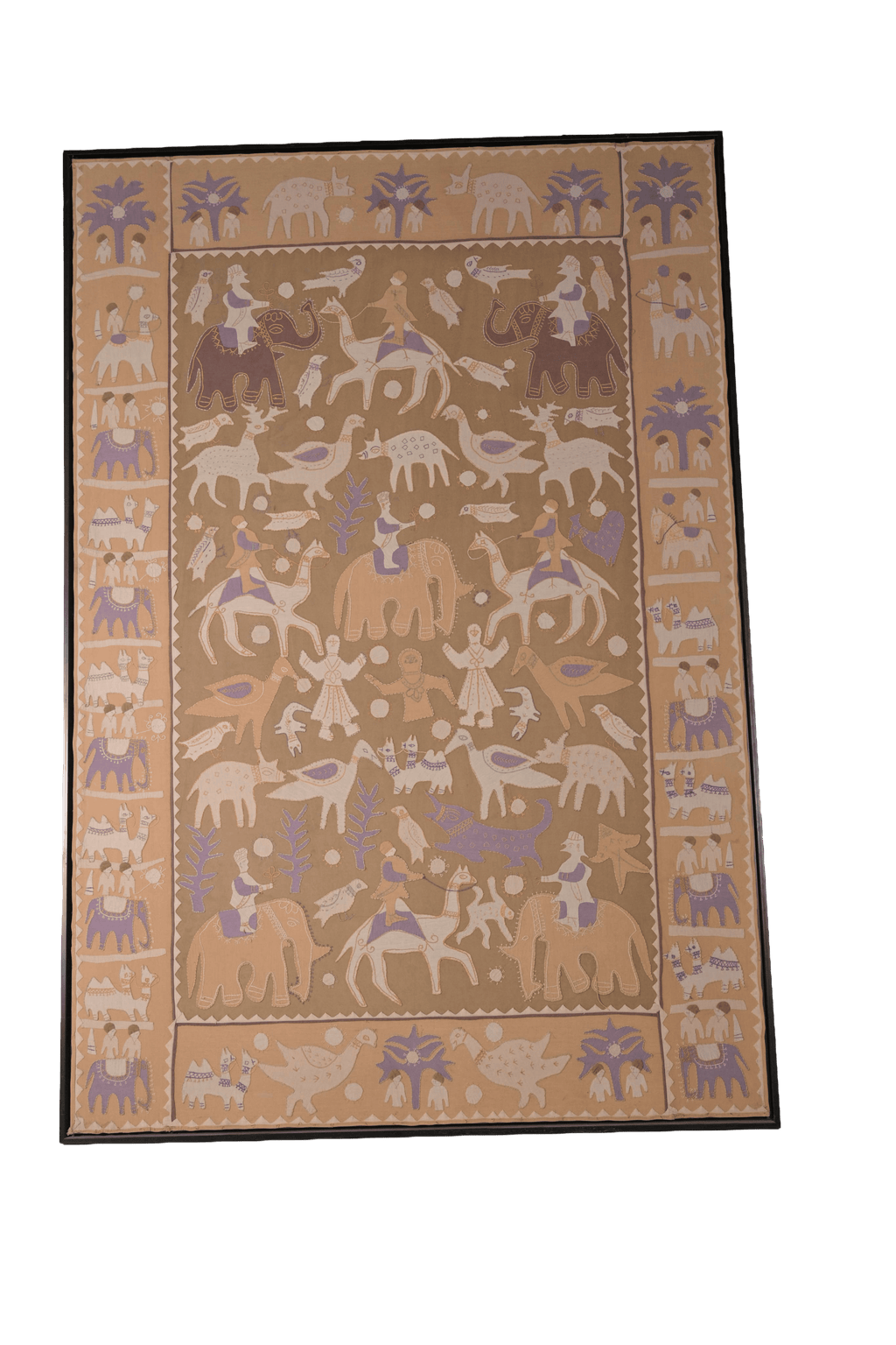 Folk Elephant Textile Art