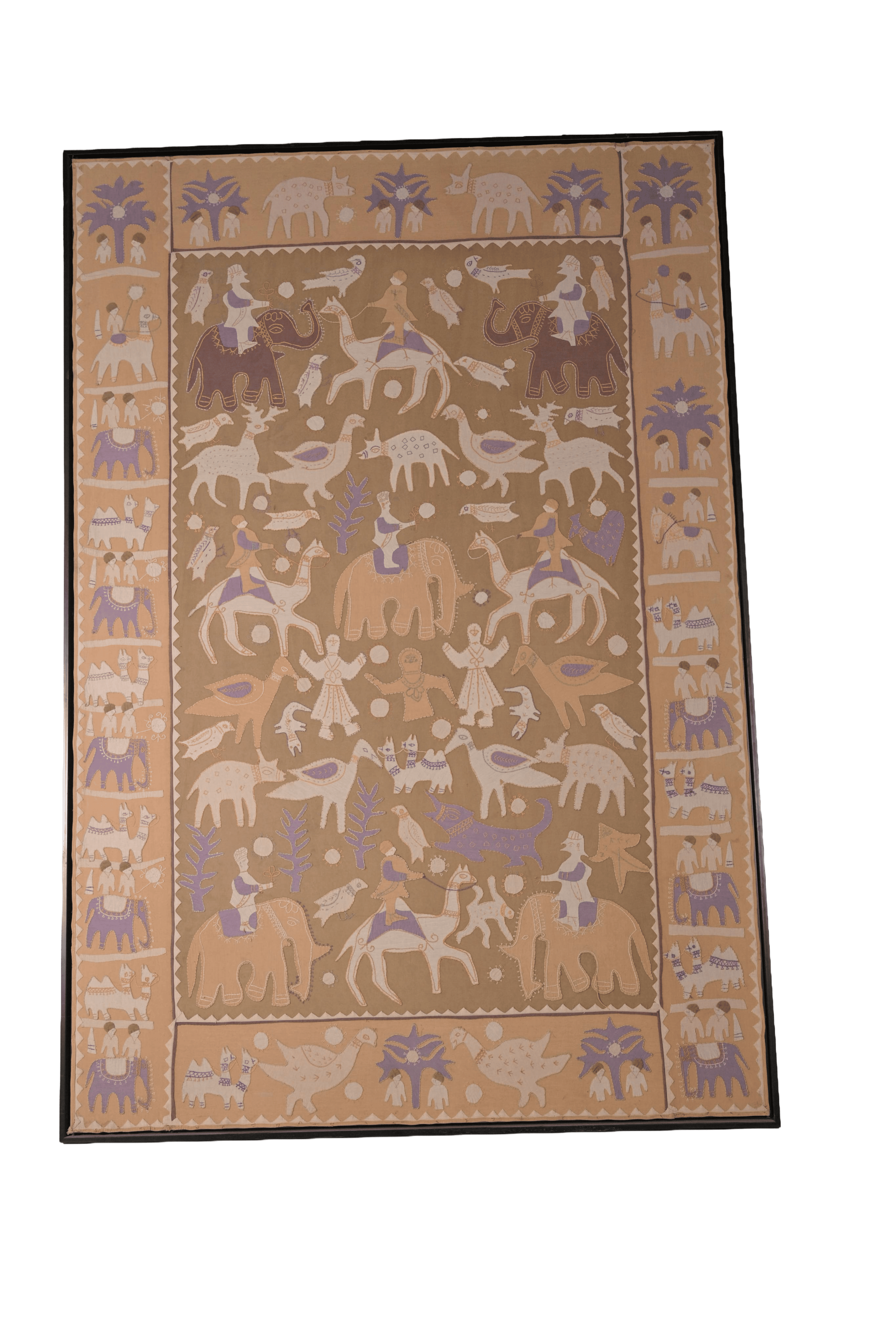 Folk Elephant Textile Art