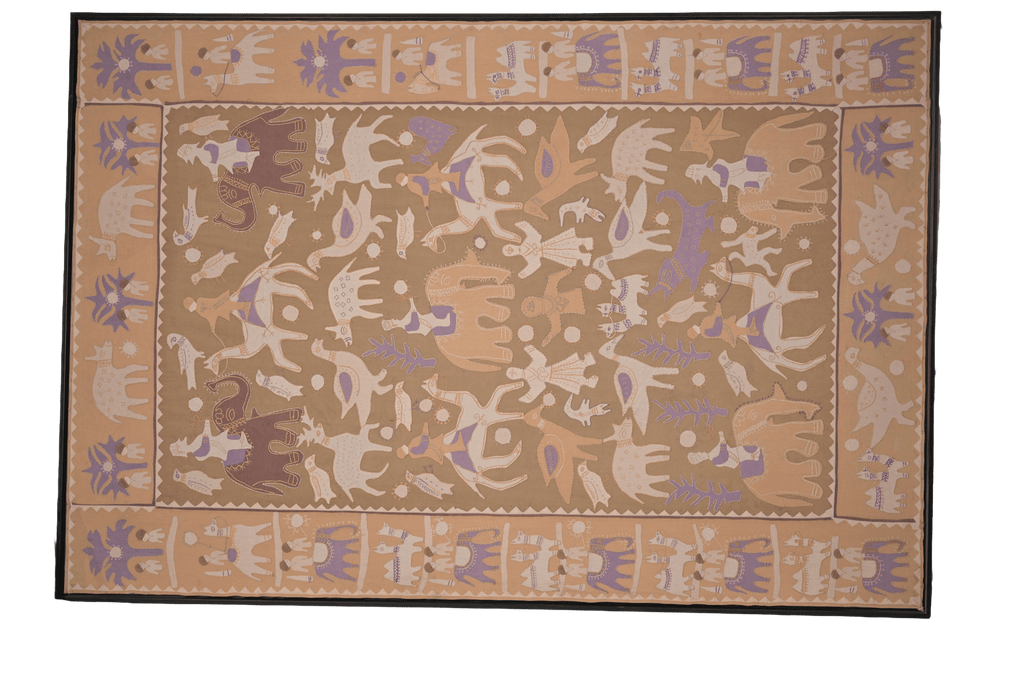 Folk Elephant Textile Art