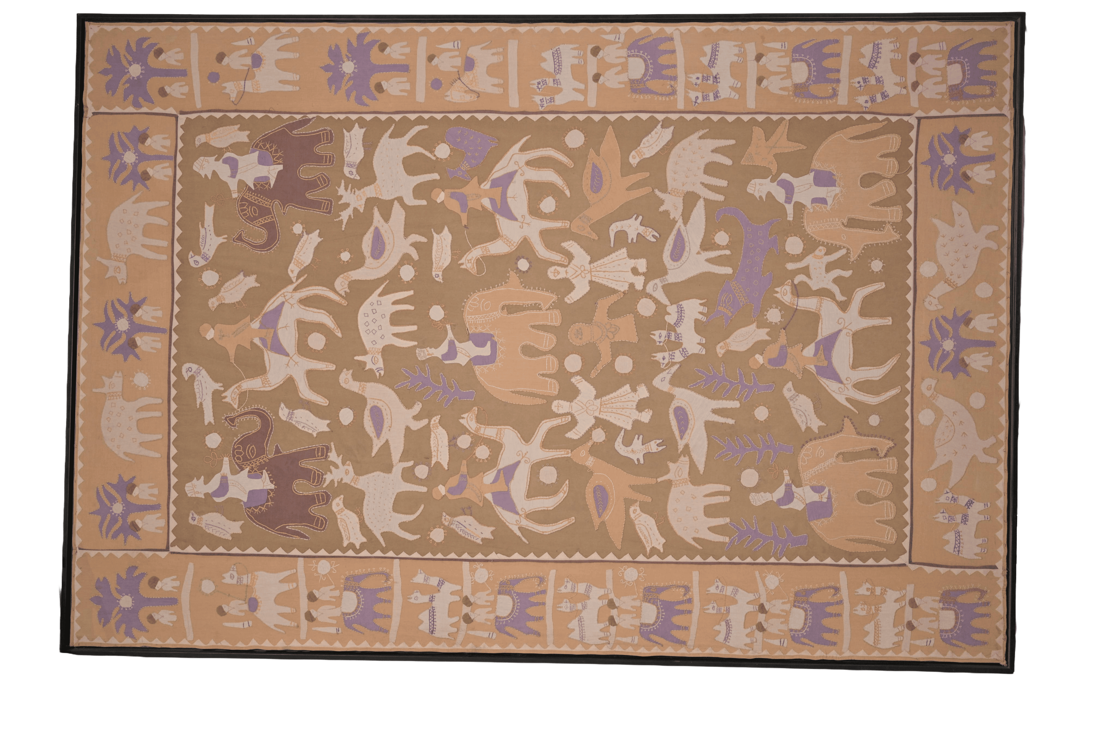 Folk Elephant Textile Art