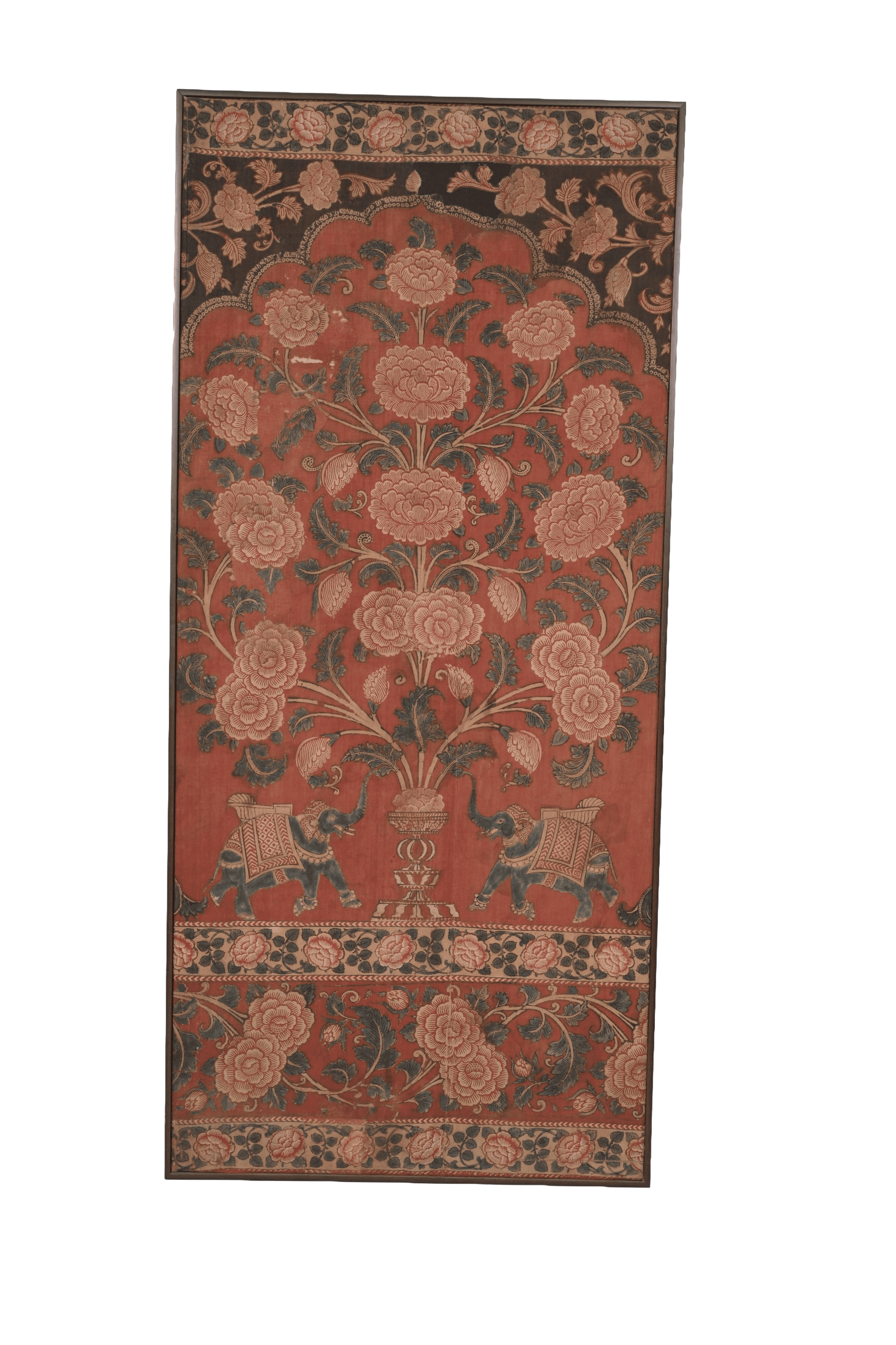 Floral Elephant Textile Art