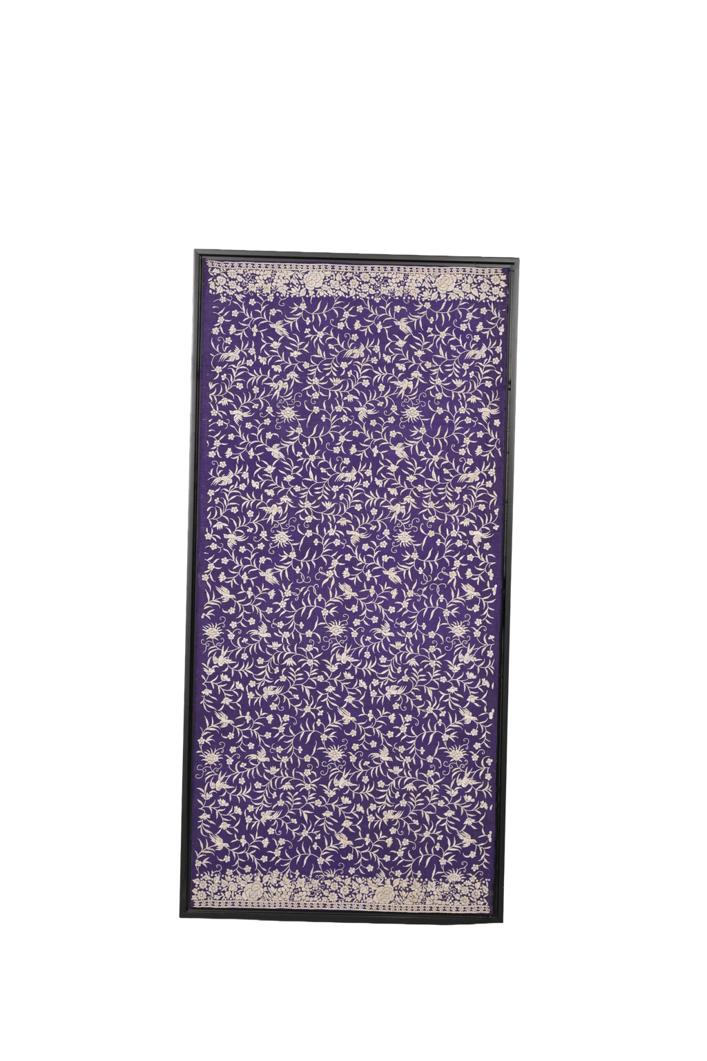 Purple Floral Textile Panel