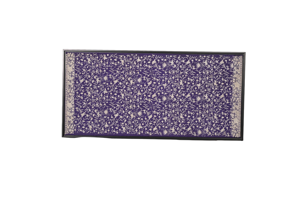 Purple Floral Textile Panel