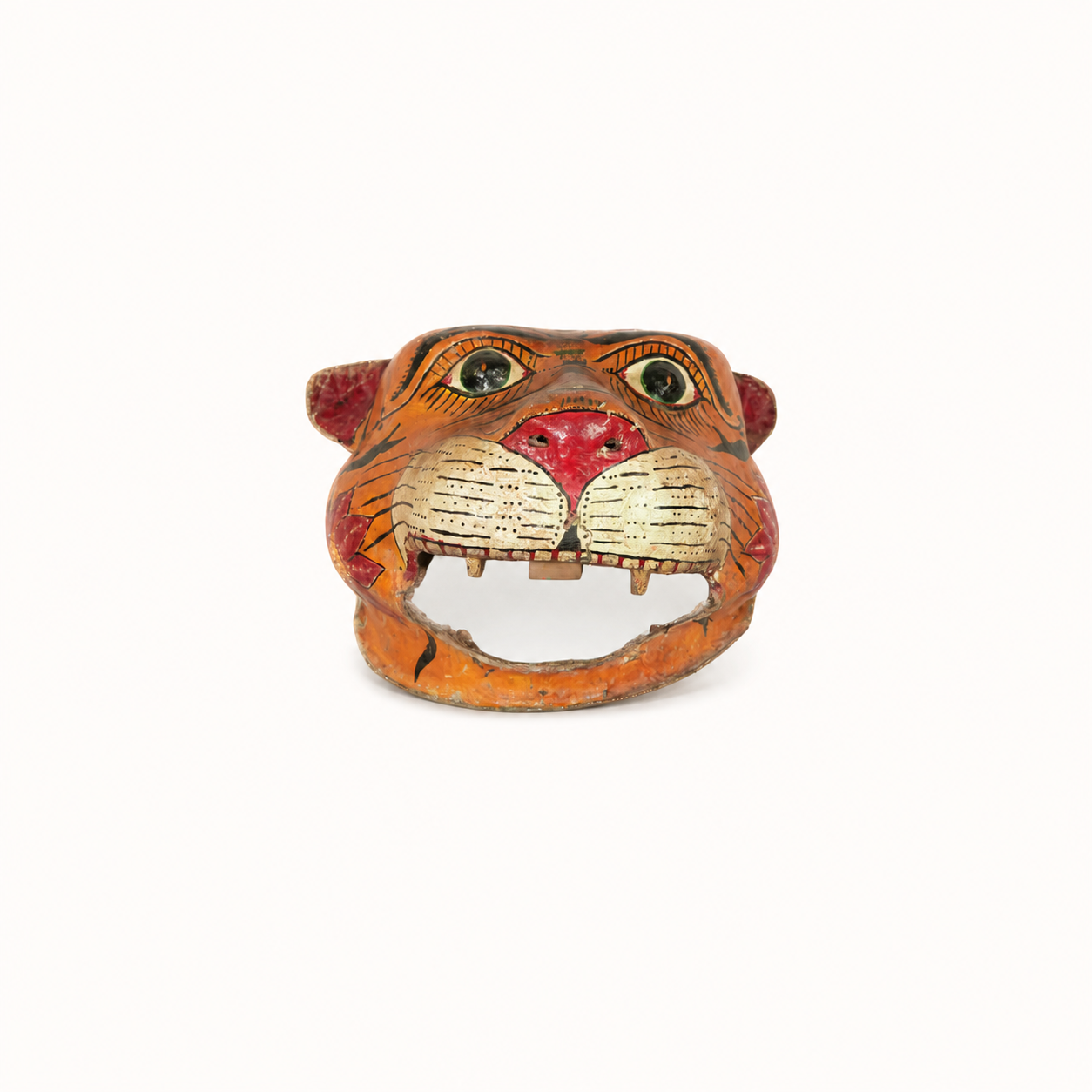 Vintage Folk Art Tiger Mask