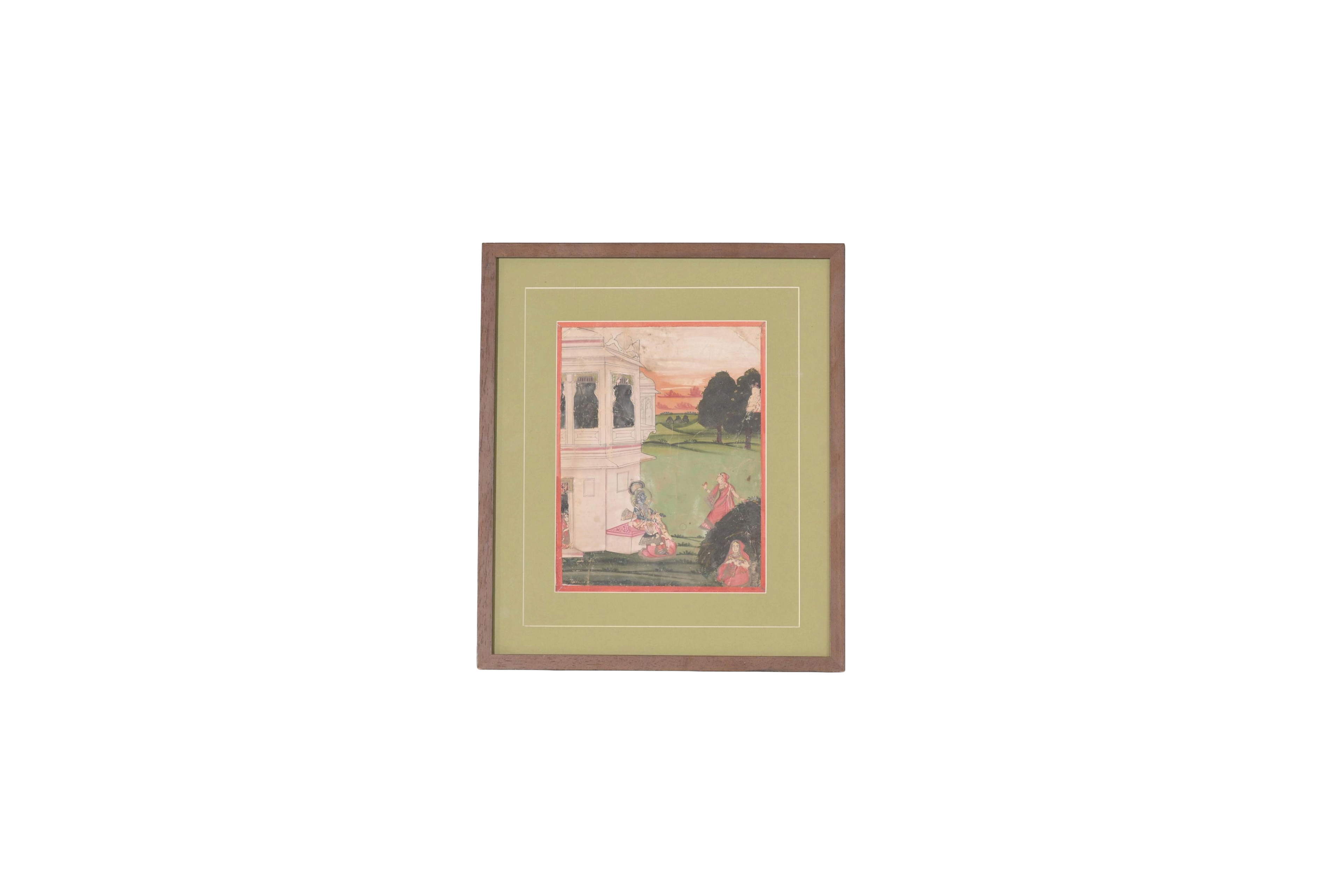 Royal Mughal Pavilion Miniature Art