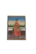 Maharana Pratap Royal Portrait Miniature Painting