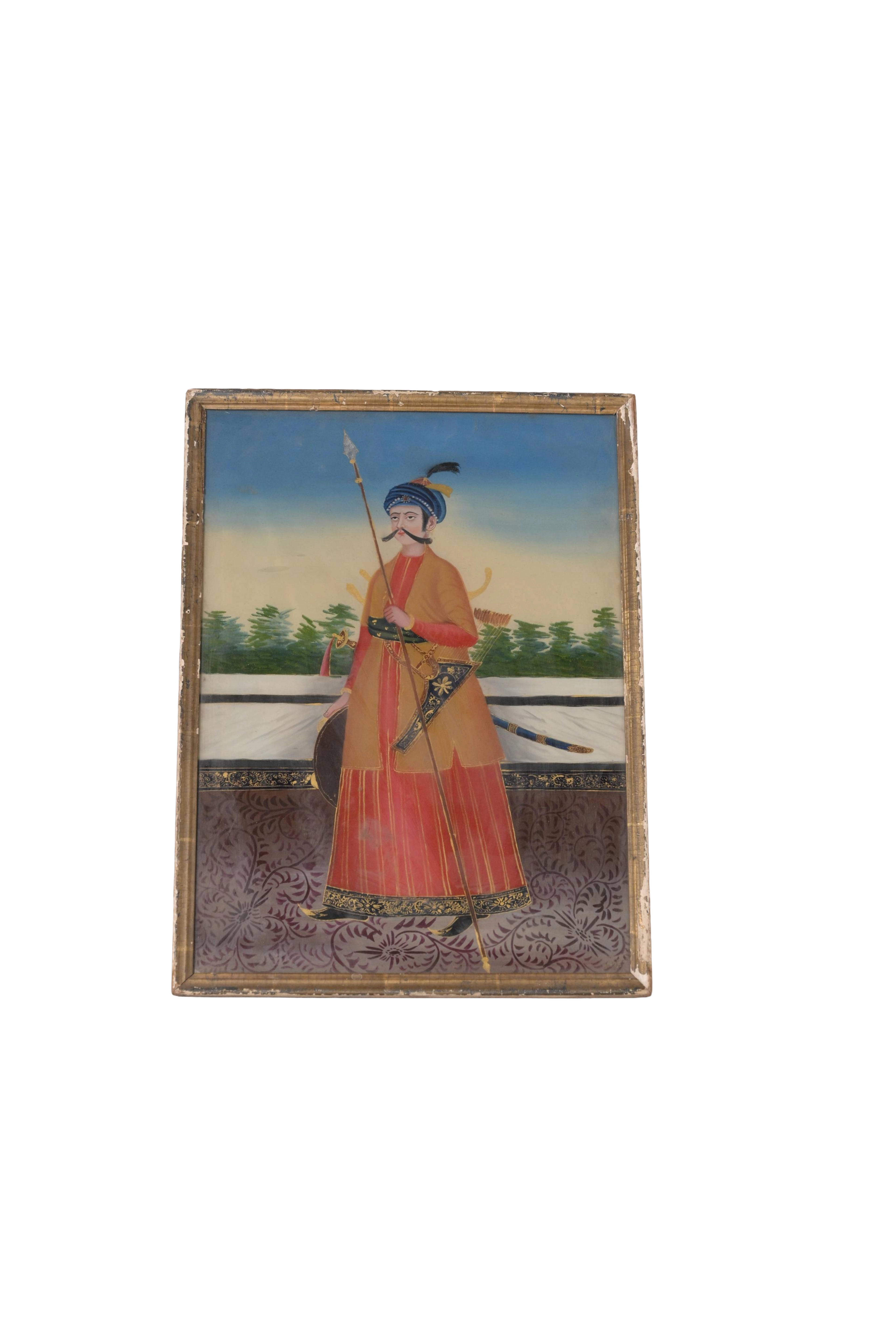 Maharana Pratap Royal Portrait Miniature Painting
