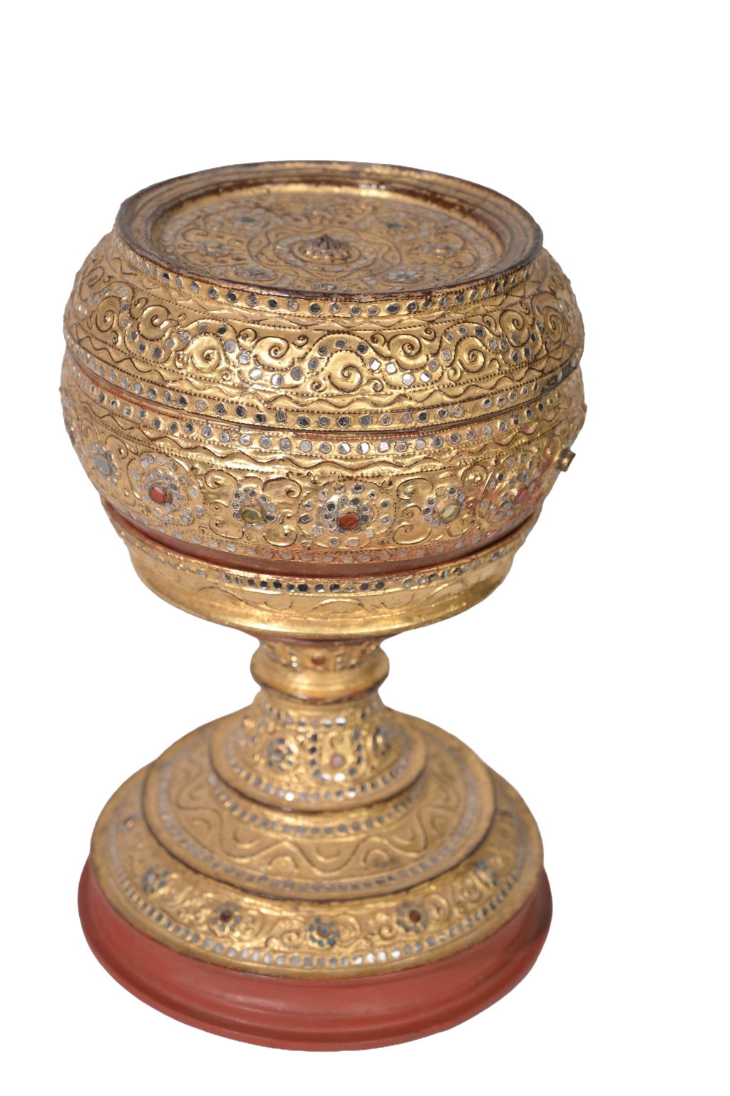 Royal Gilded Temple Offering Bowl
