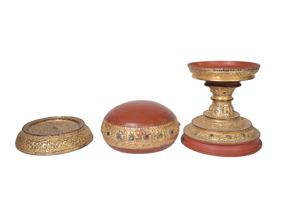 Royal Gilded Temple Offering Bowl
