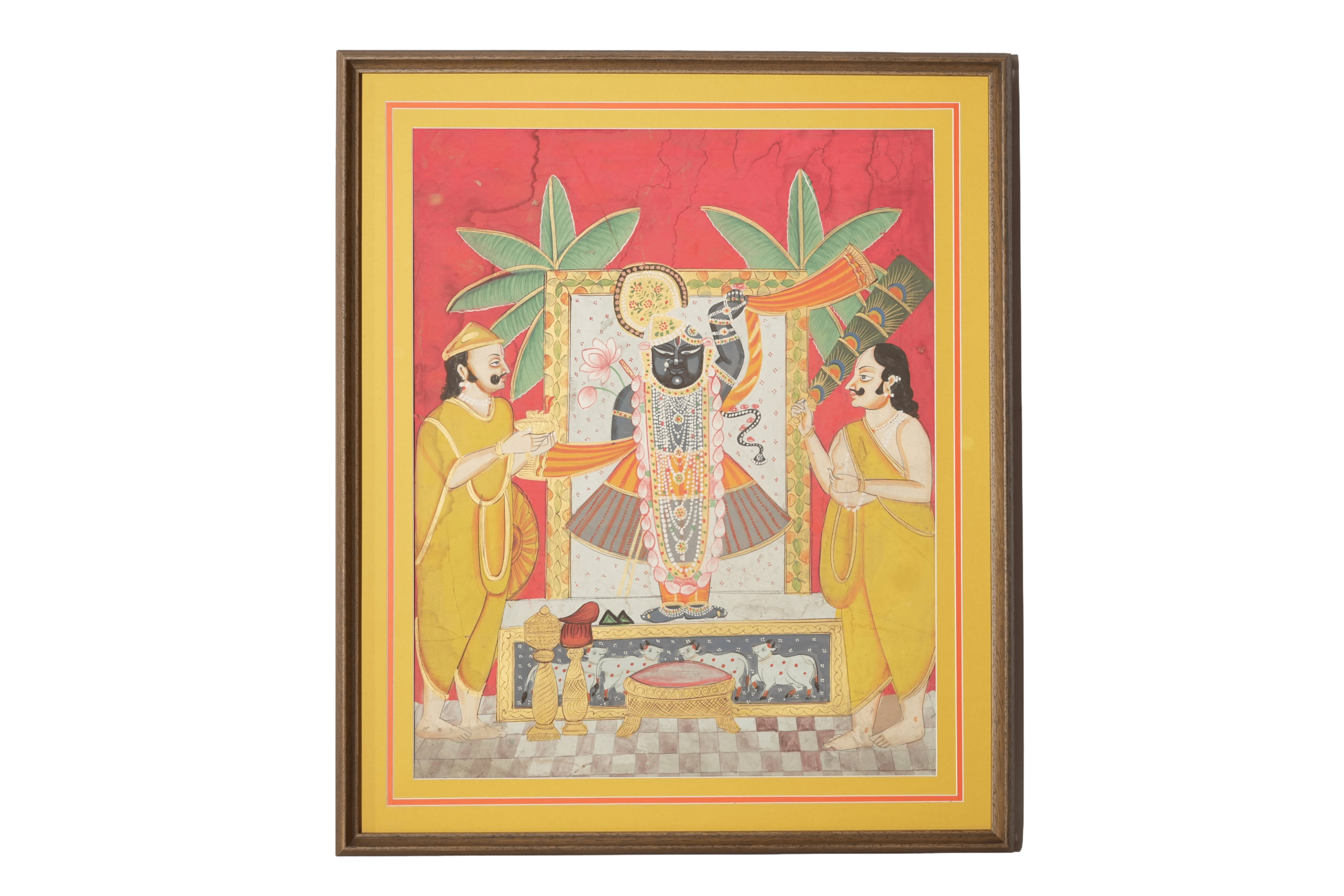 Shrinathji Temple Darshan Painting