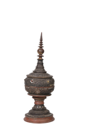 Antique Black Temple Offering Bowl