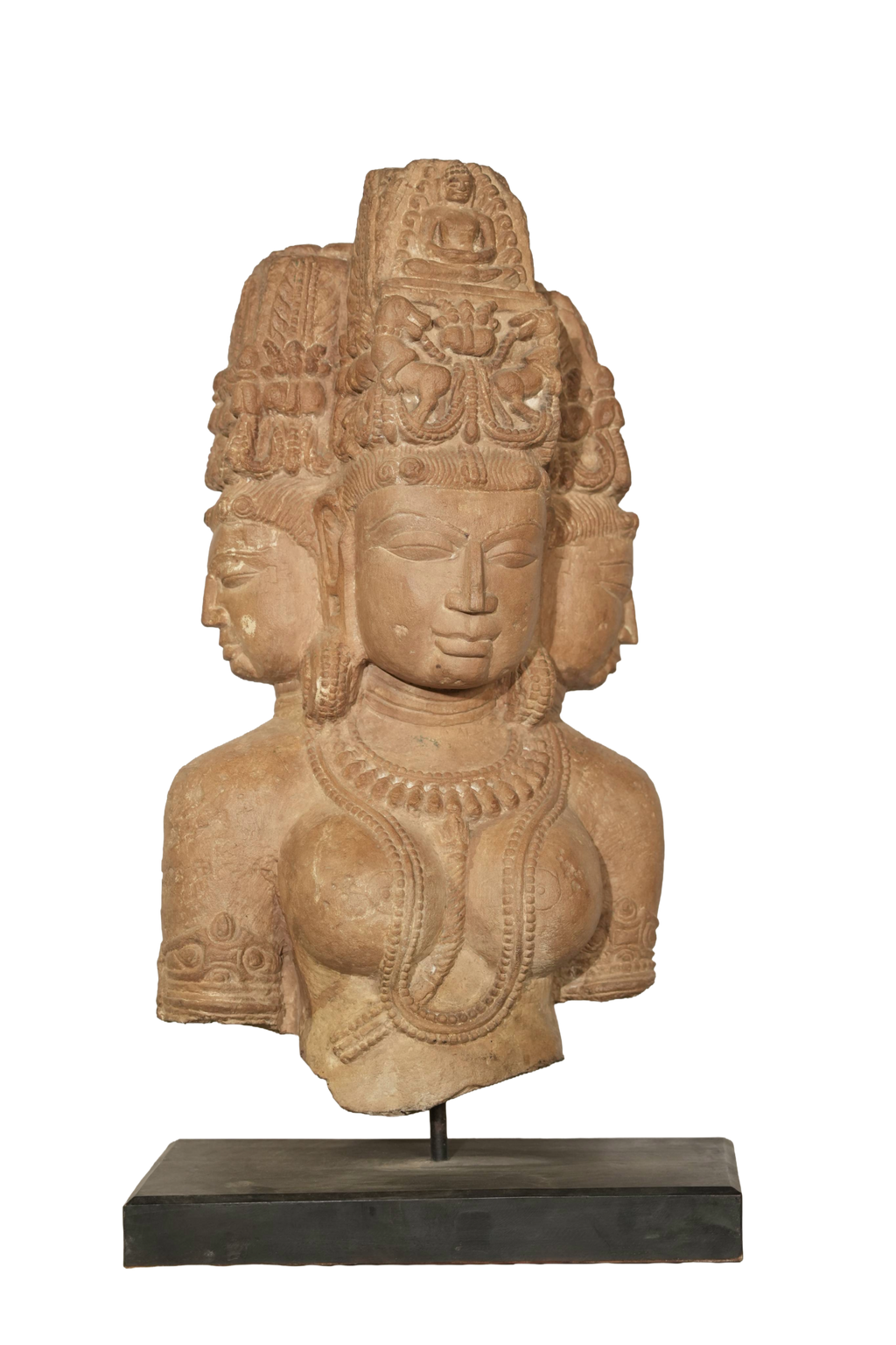 Trimukha Brahma Terracotta Sculpture