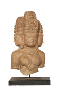 Trimukha Brahma Terracotta Sculpture