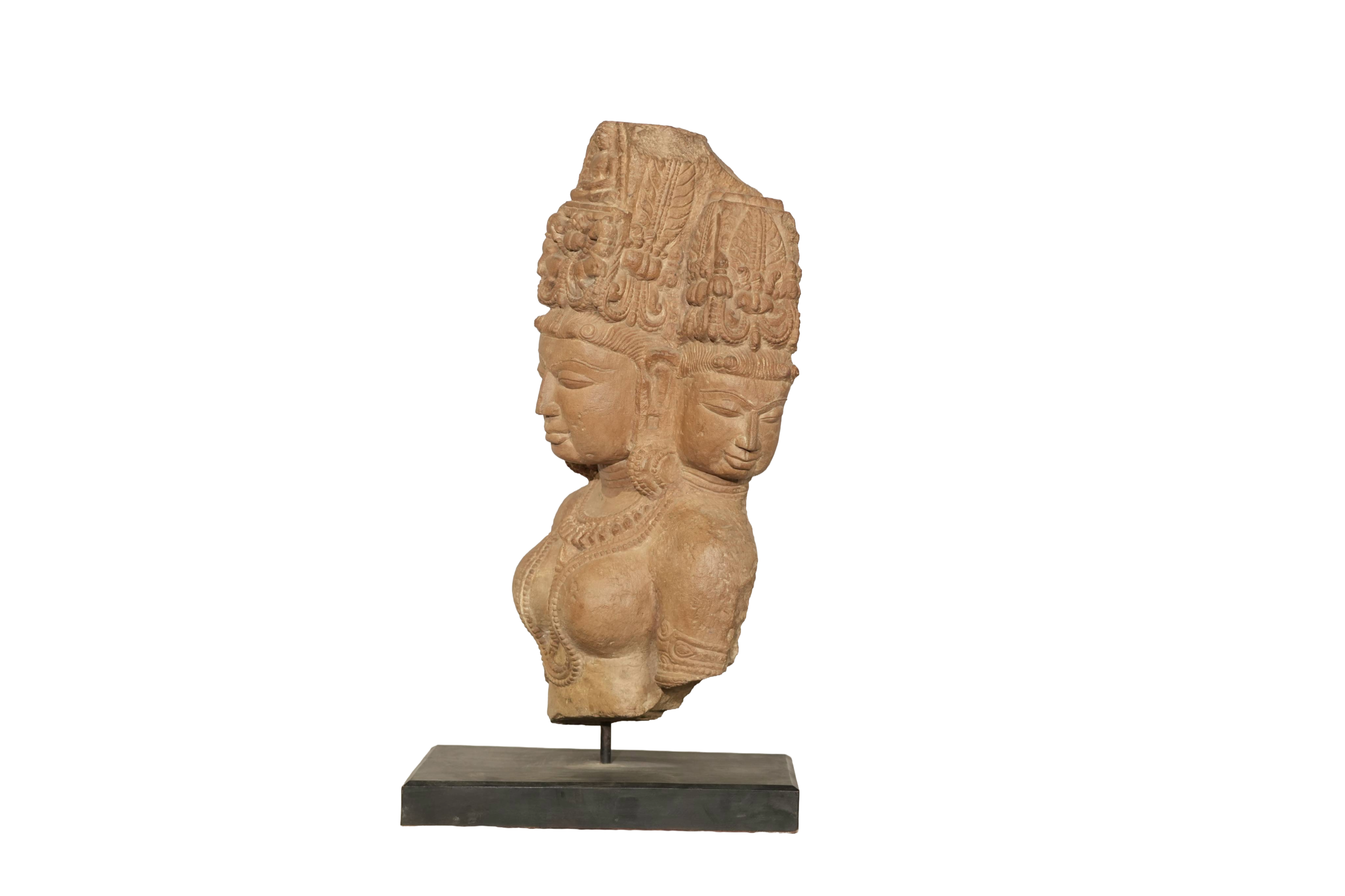 Trimukha Brahma Terracotta Sculpture