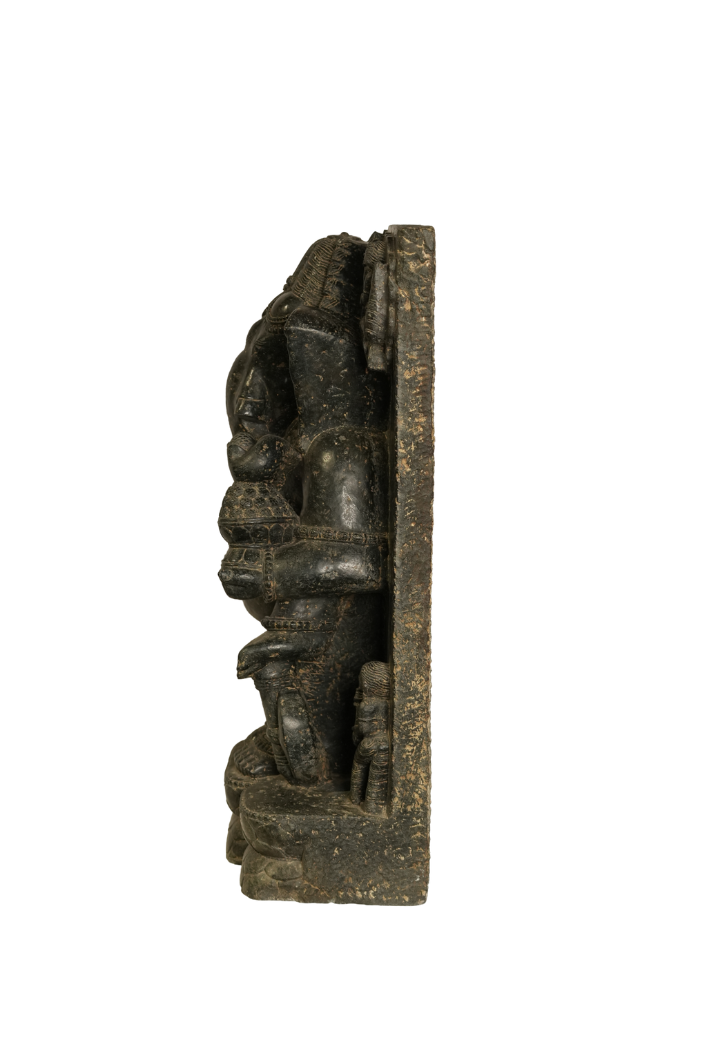 Antique Ganesha Stone Relief Sculpture