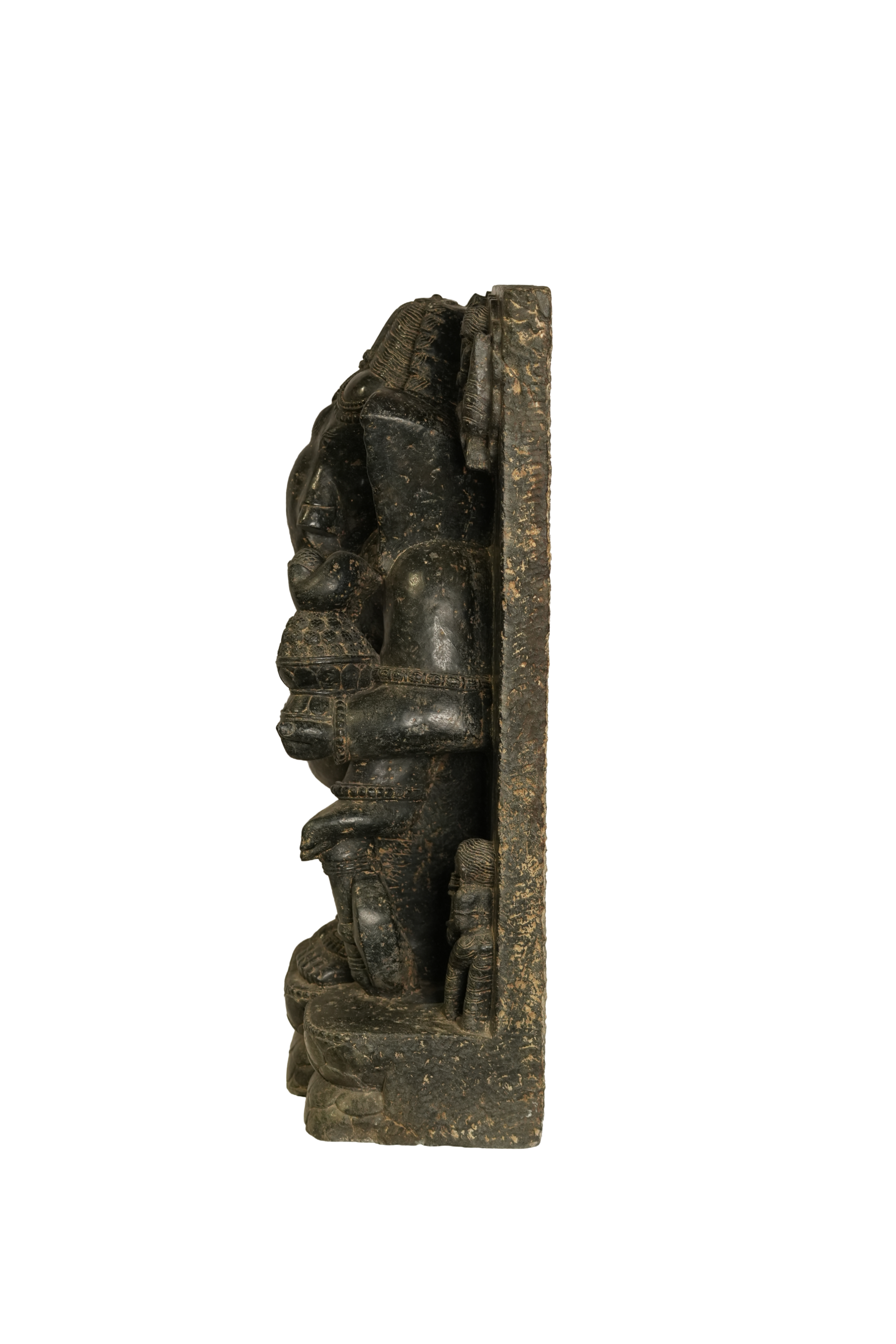Antique Ganesha Stone Relief Sculpture