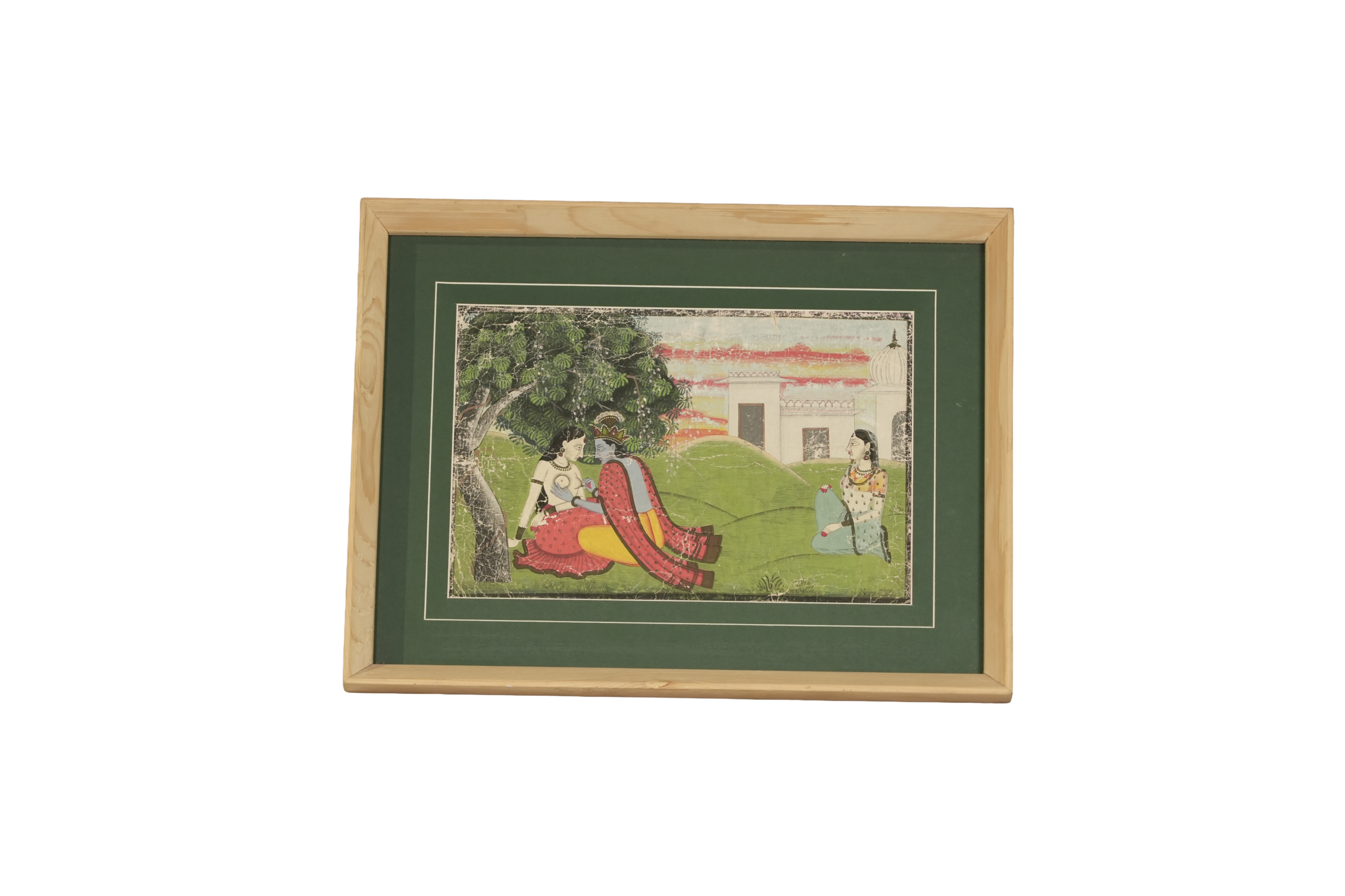 Radha Krishna Garden Miniature Painting