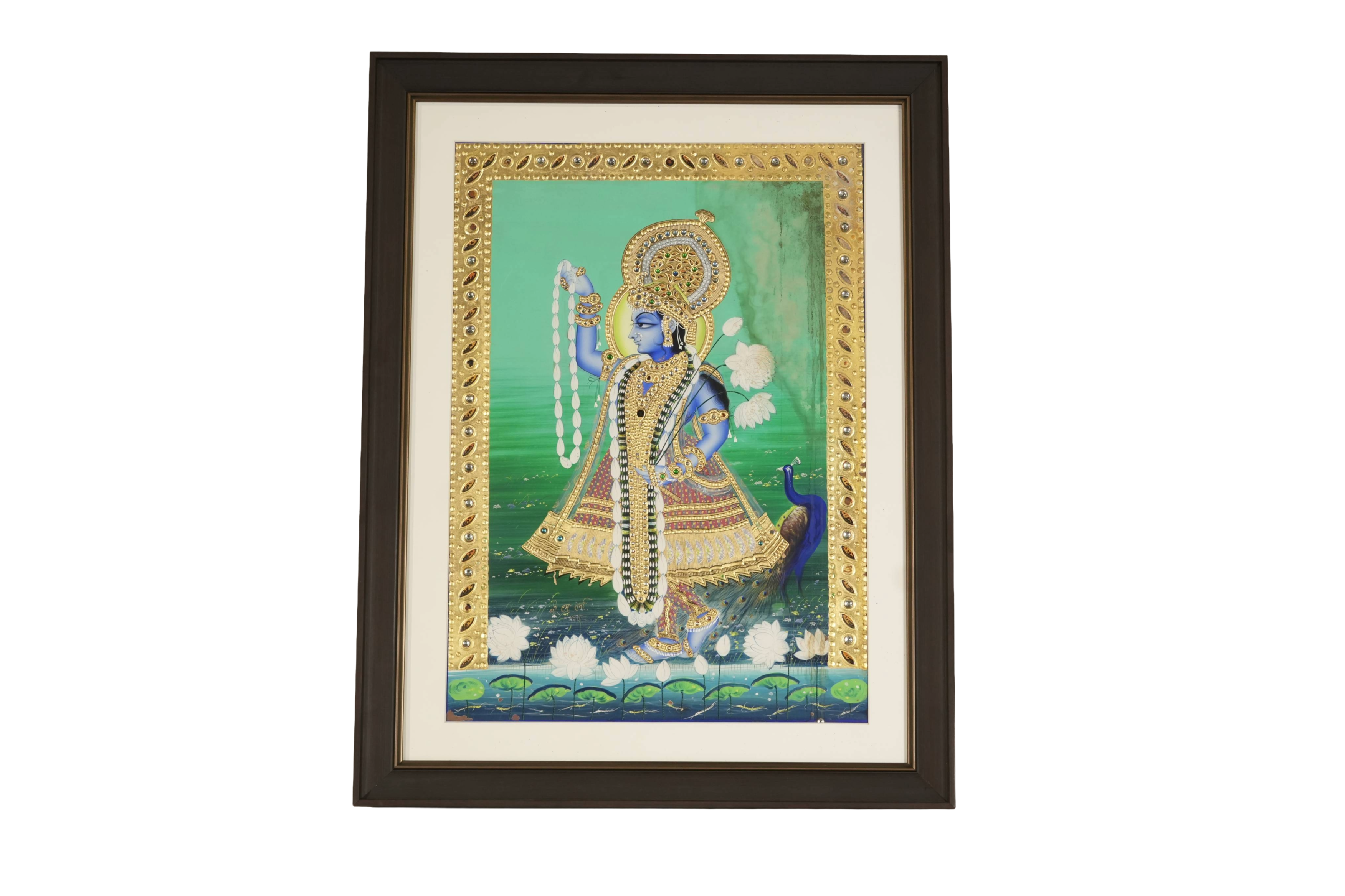 Exquisite Nathdwara Yamunaji Pichwai