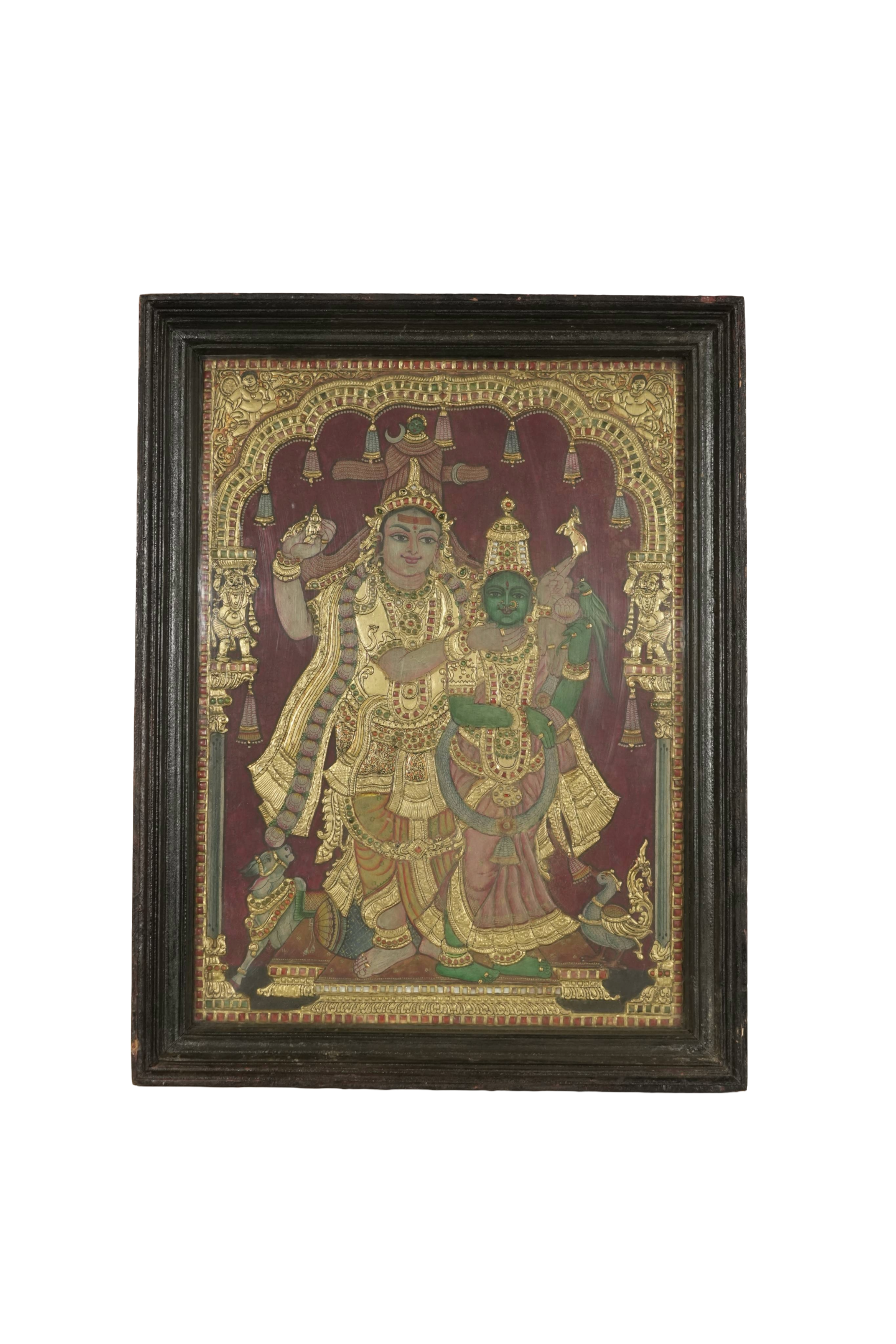Ardhanarishvara Tanjore Sacred Artwork