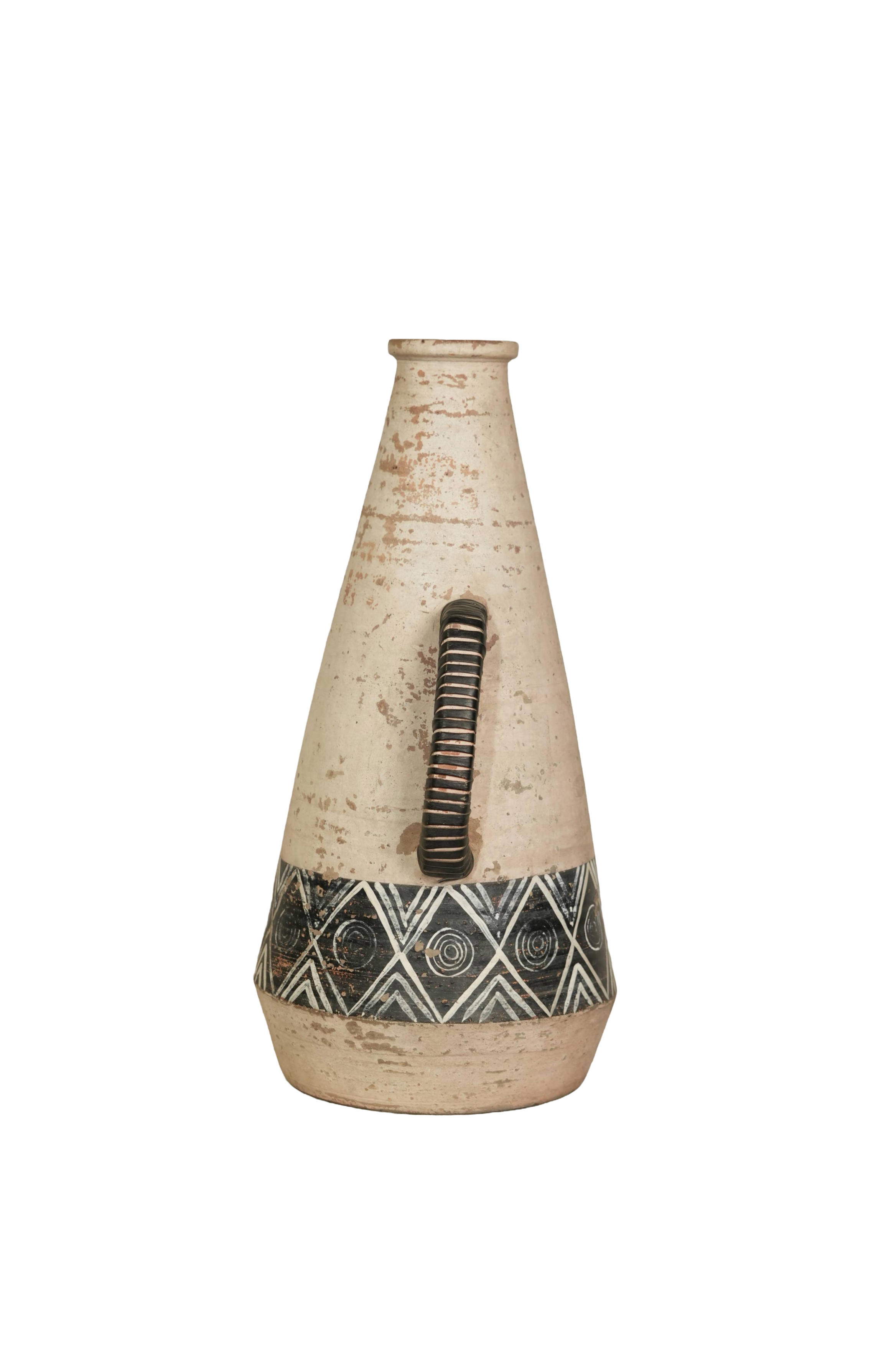 Tribal Ceramic Heritage Floor Vase