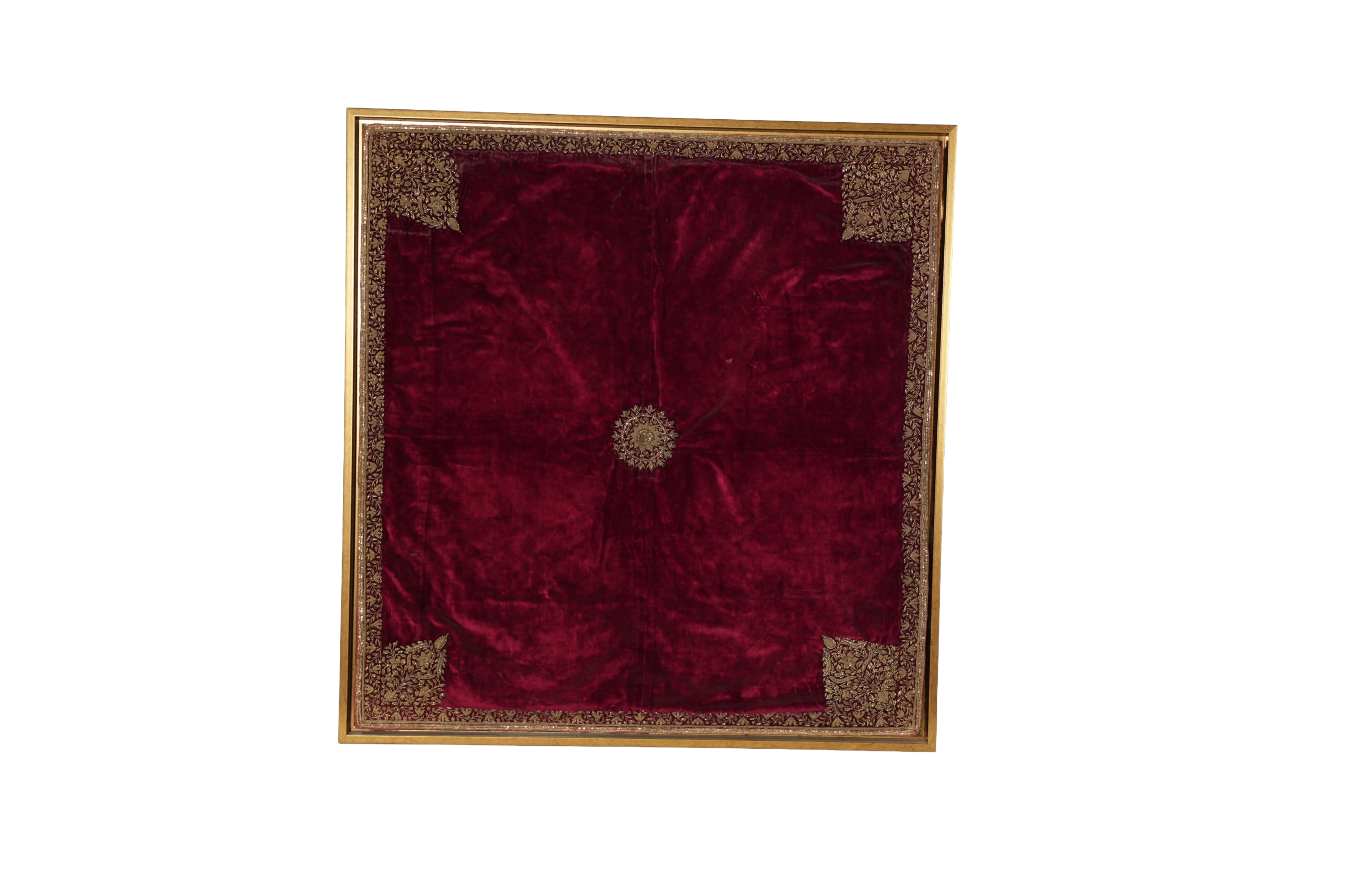 Royal Velvet Embroidered Textile Art