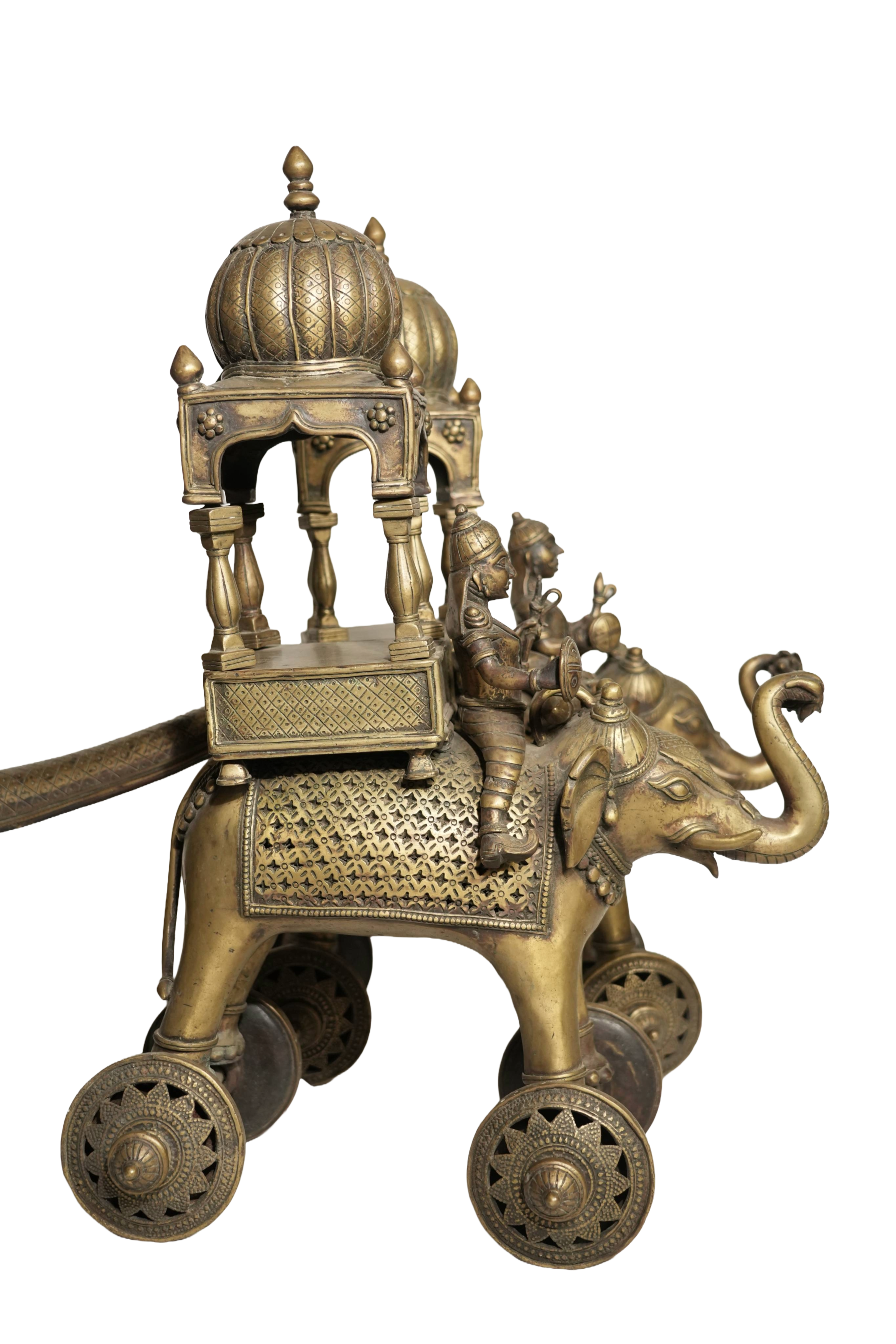 Royal Brass Elephant Procession Rath Carriage