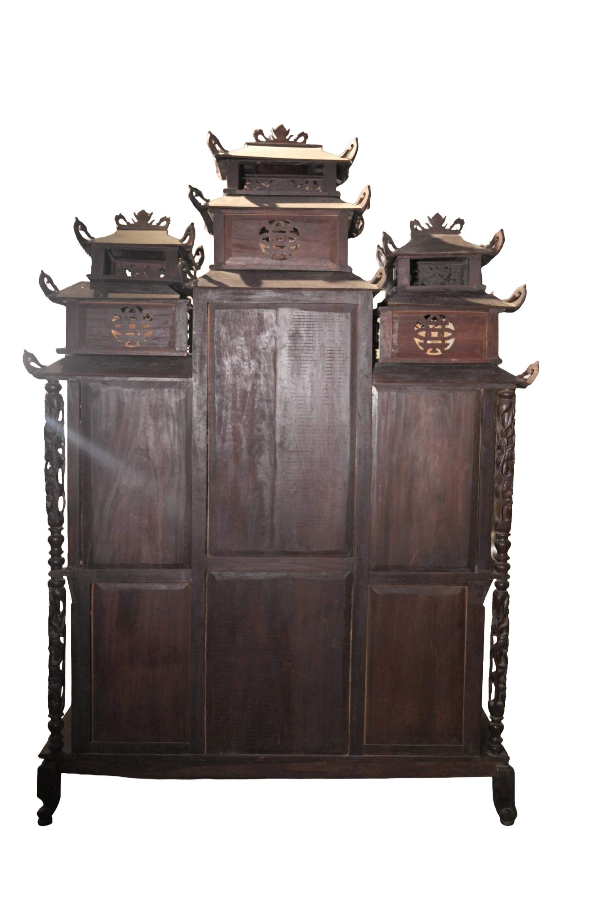 Grand Chinese Pagoda Display Cabinet