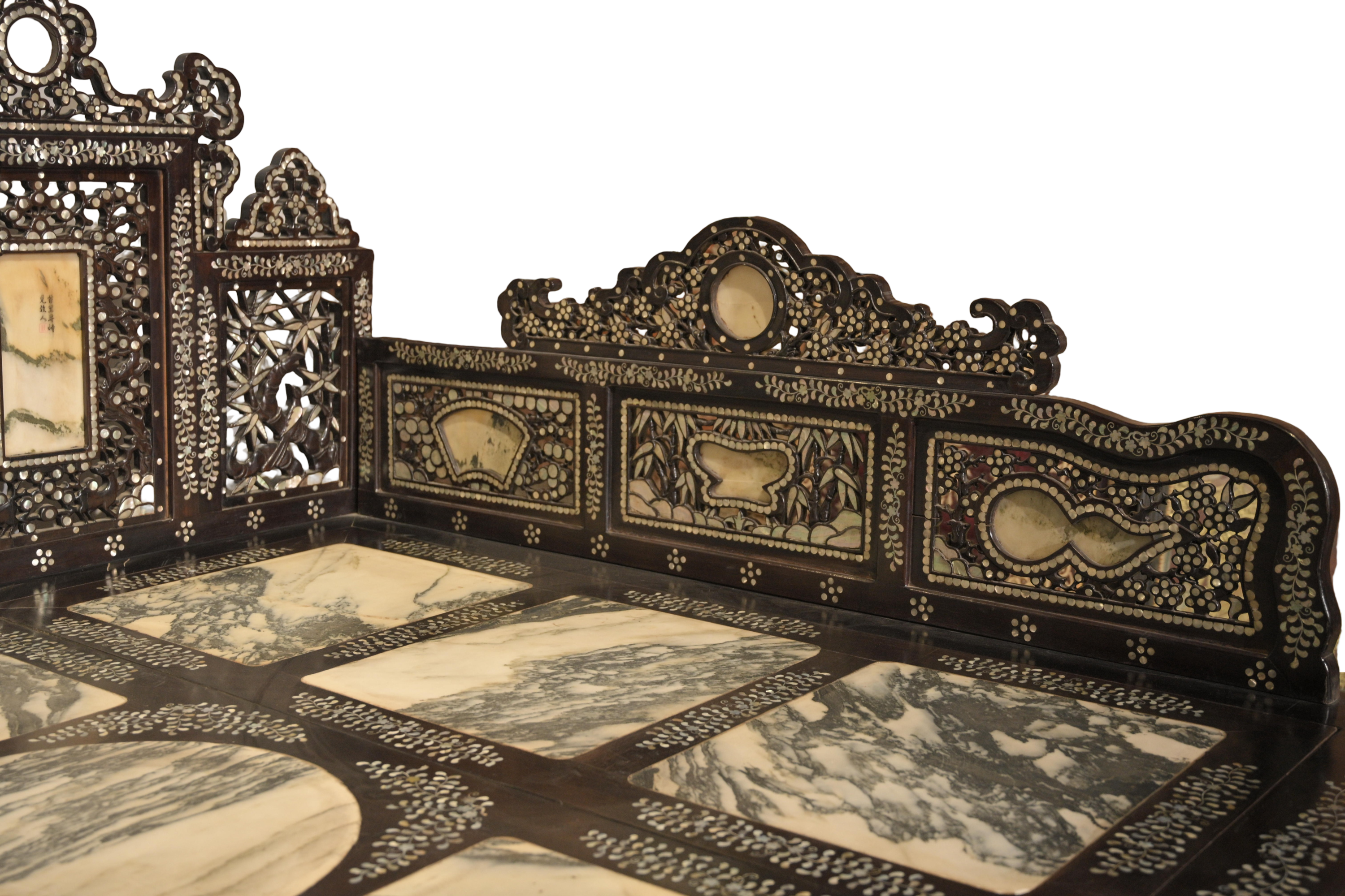 Royal Inlaid wooden Daybed