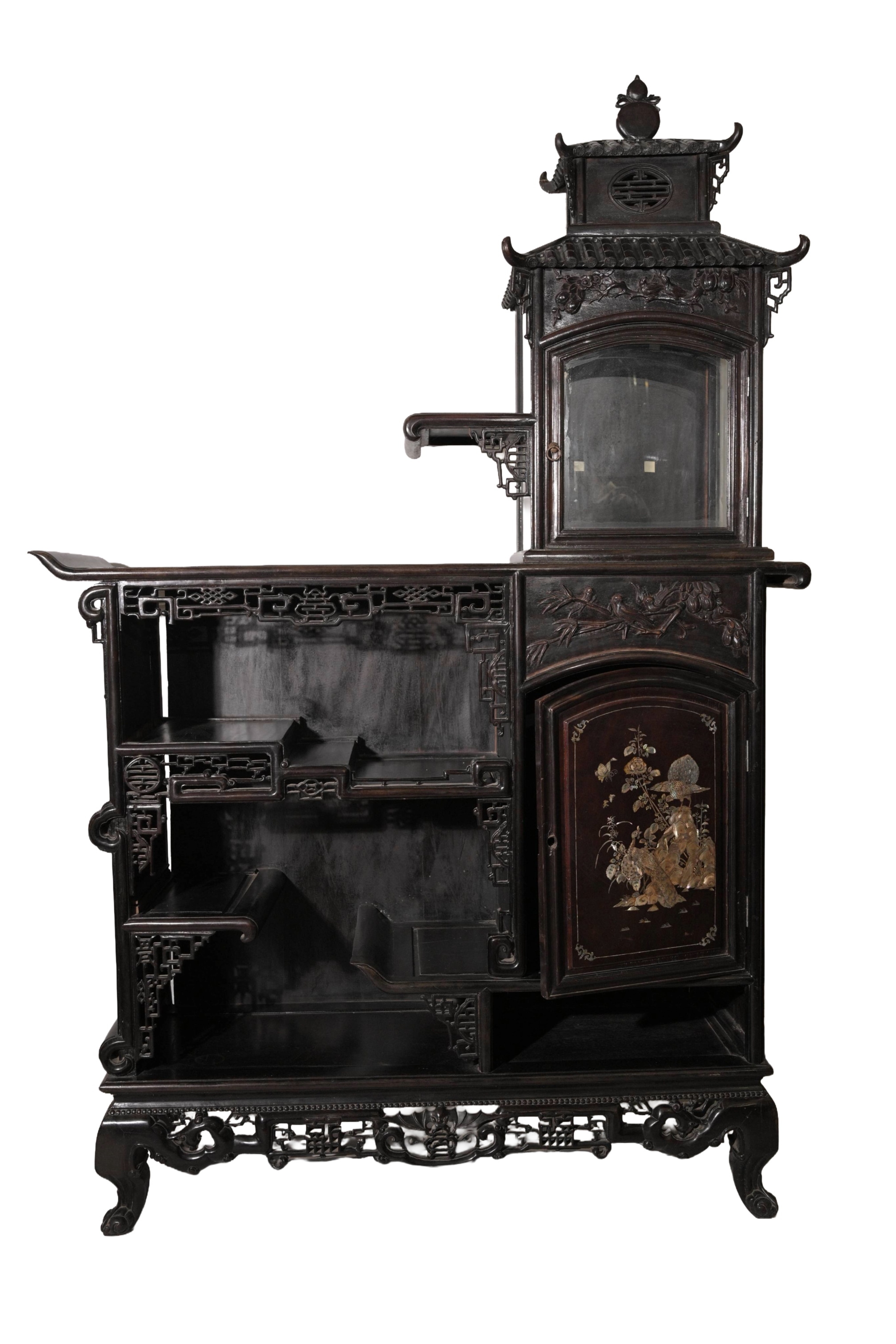 Chinese Scholar Display Cabinet Shelf