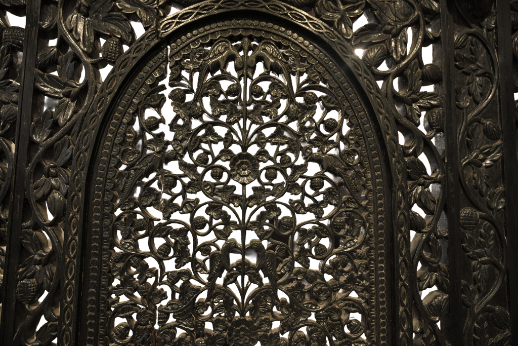 Hand-Carved Heritage Room Divider Screen