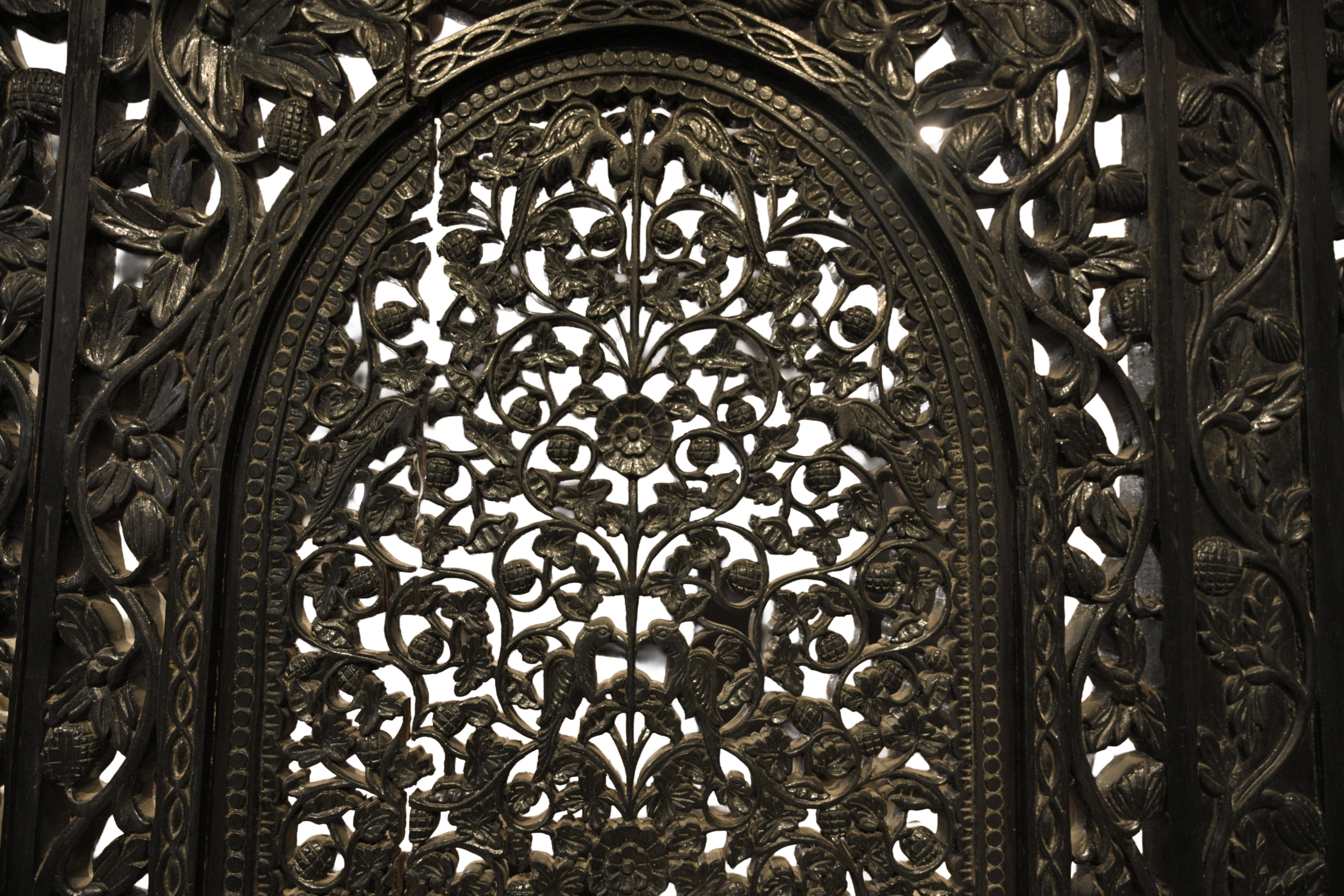 Hand-Carved Heritage Room Divider Screen