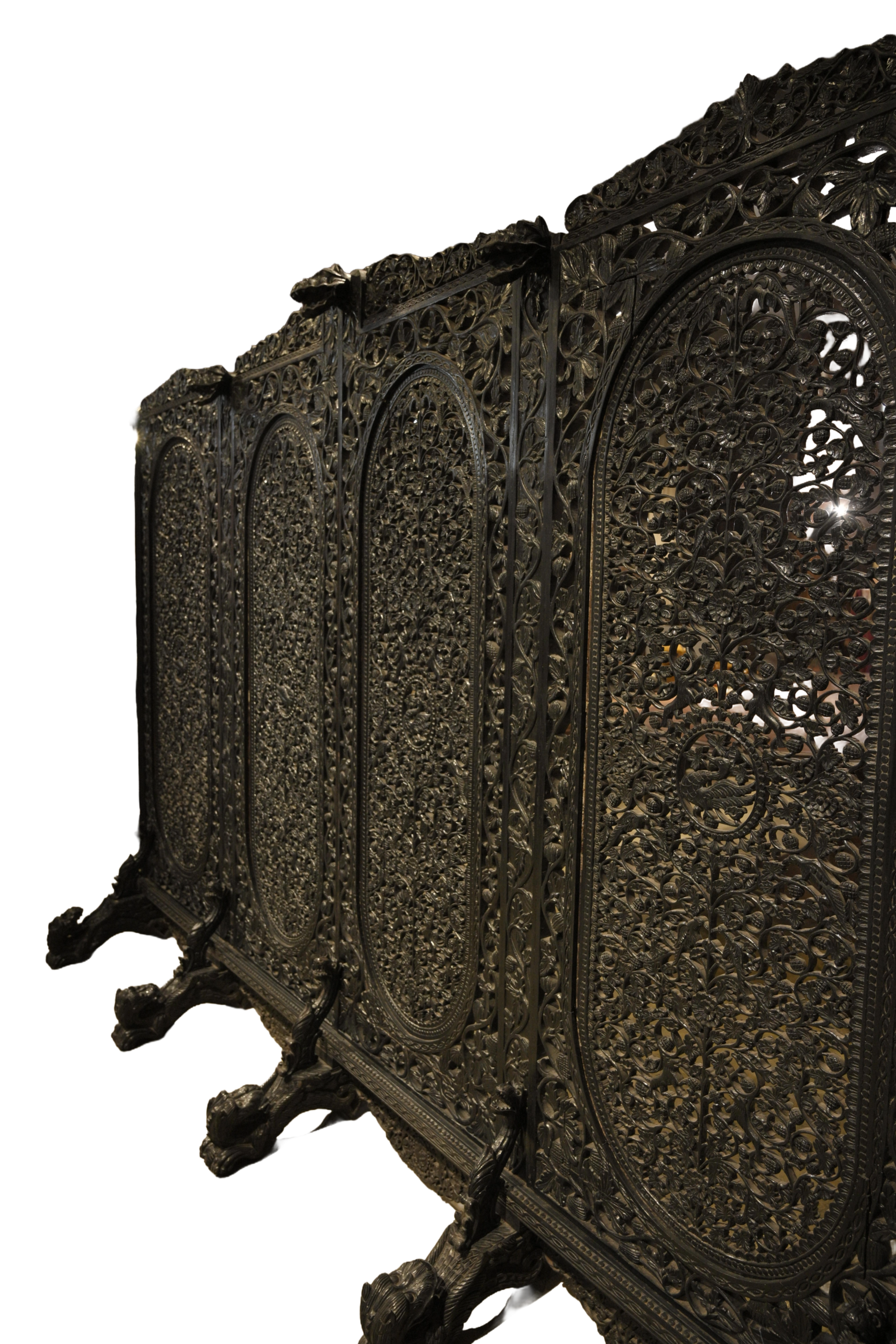 Hand-Carved Heritage Room Divider Screen