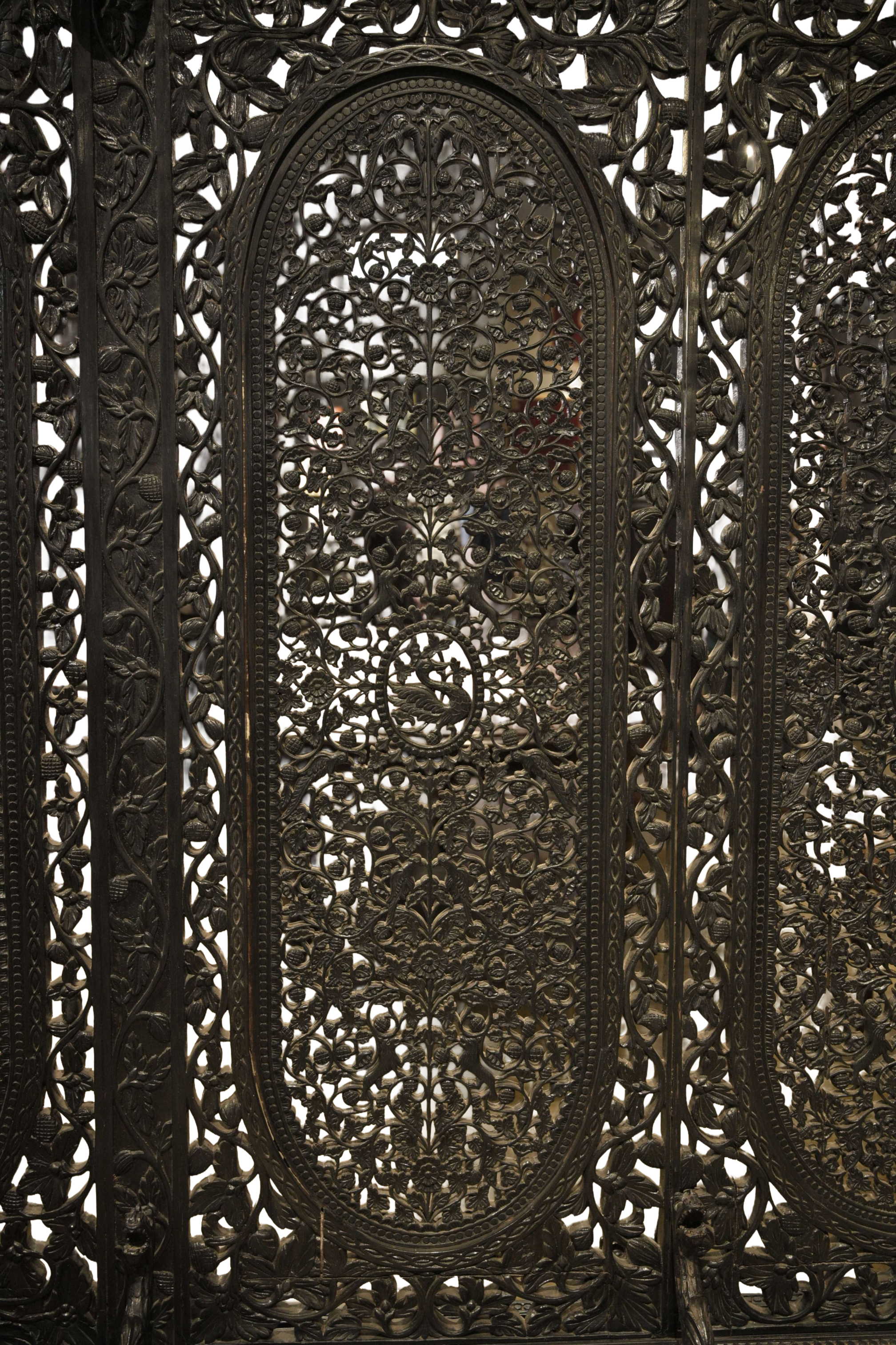 Hand-Carved Heritage Room Divider Screen