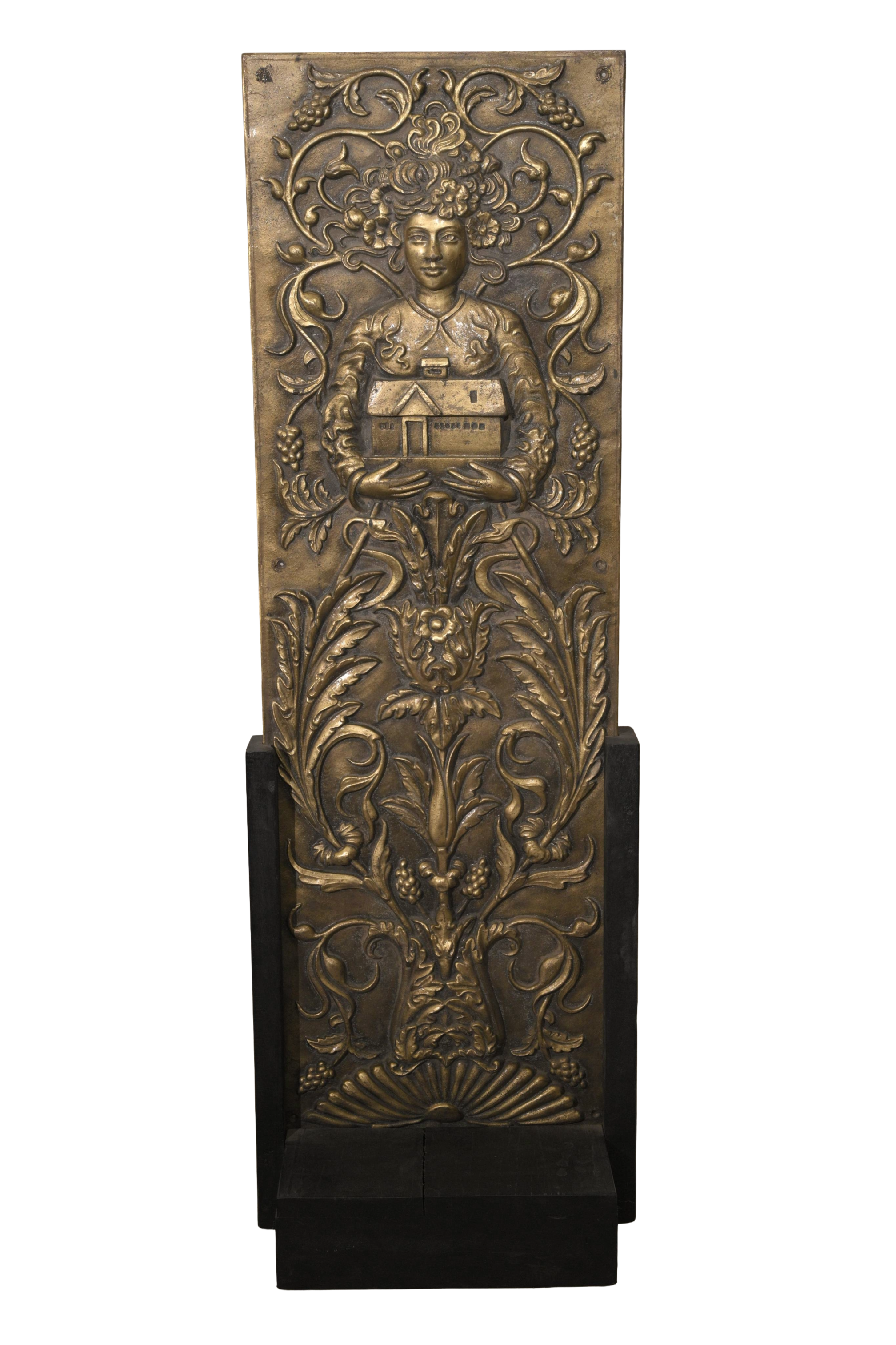 Art Nouveau Bronze Relief Sculpture