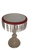 Crystal Pedestal Accent Table