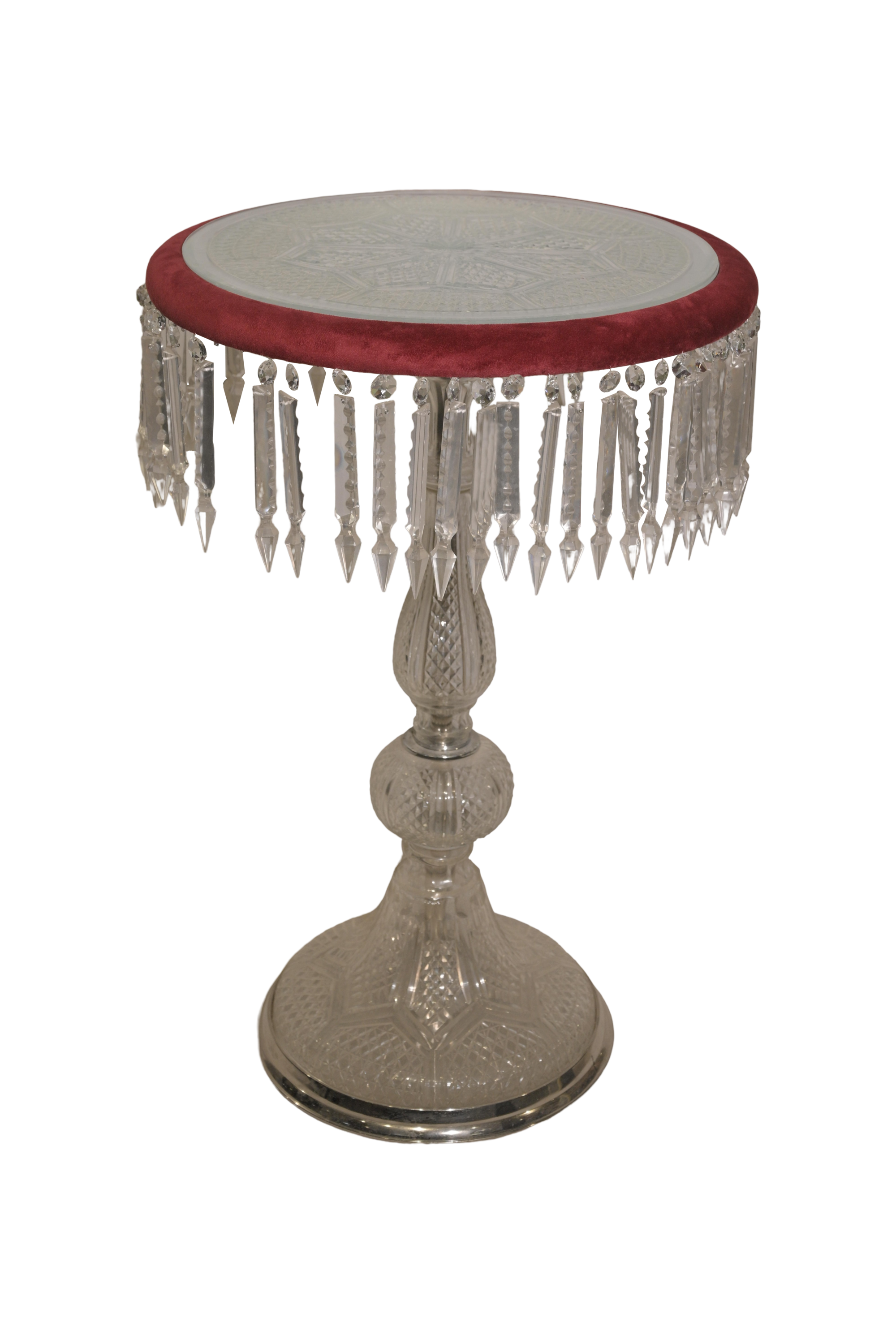 Crystal Pedestal Accent Table