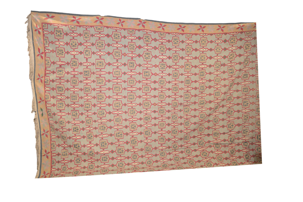 Pastel Geometric Artisan Textile Rug