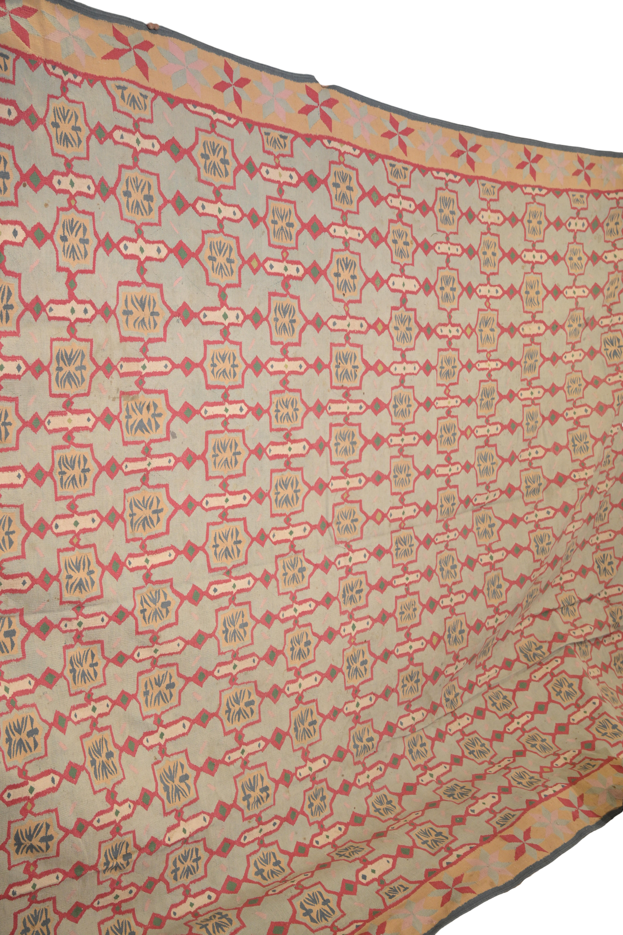 Pastel Geometric Artisan Textile Rug