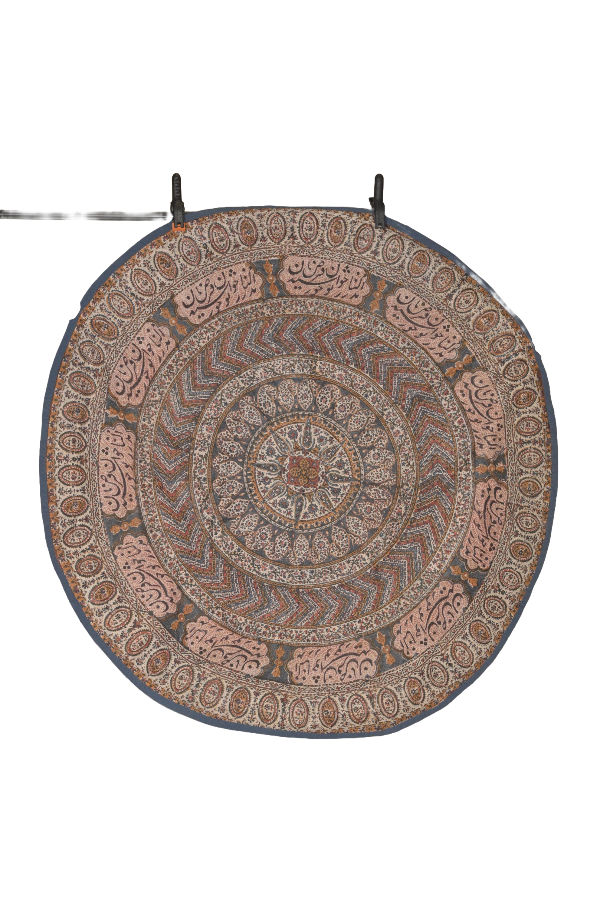 Persian Calligraphy Round Textile Art