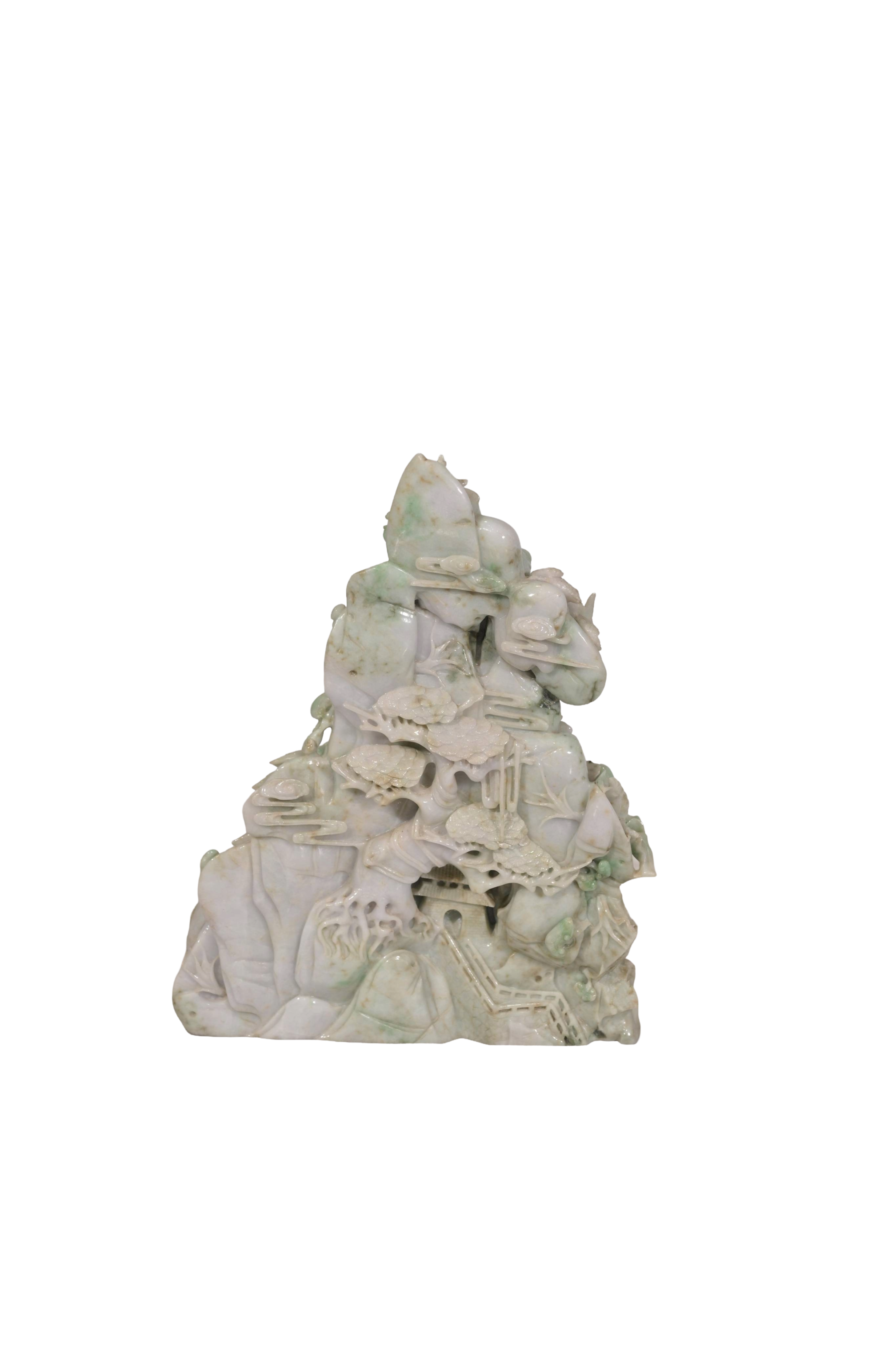 Hand Carved Jade Landscape Sculpture