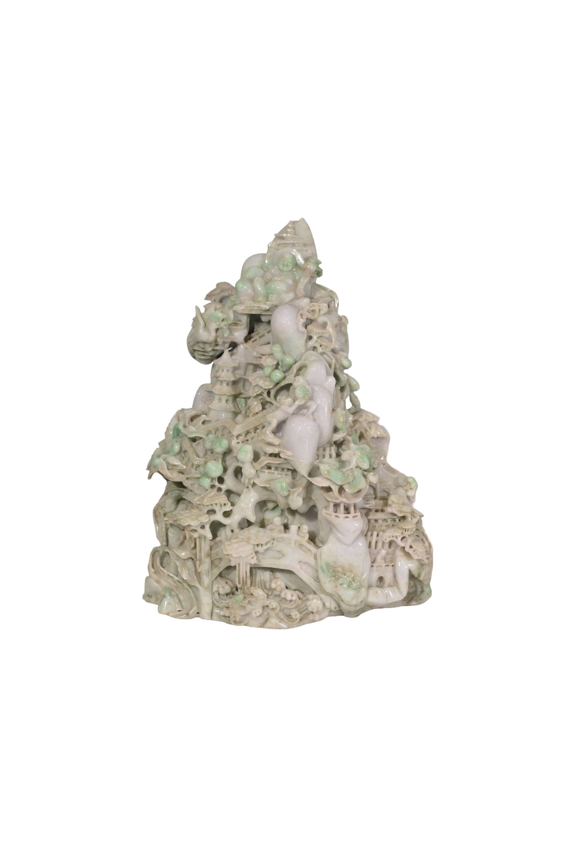 Hand Carved Jade Landscape Sculpture