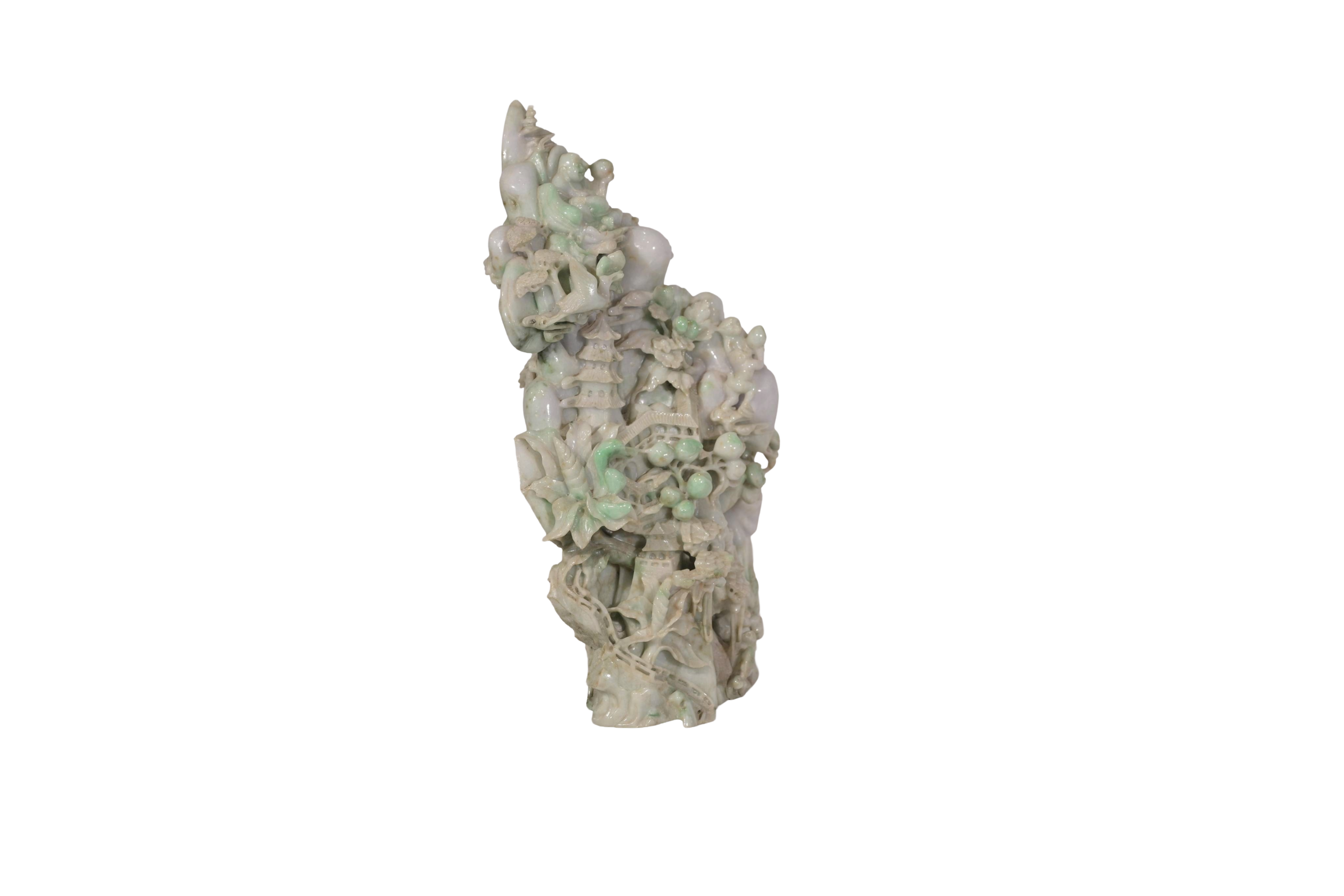 Hand Carved Jade Landscape Sculpture
