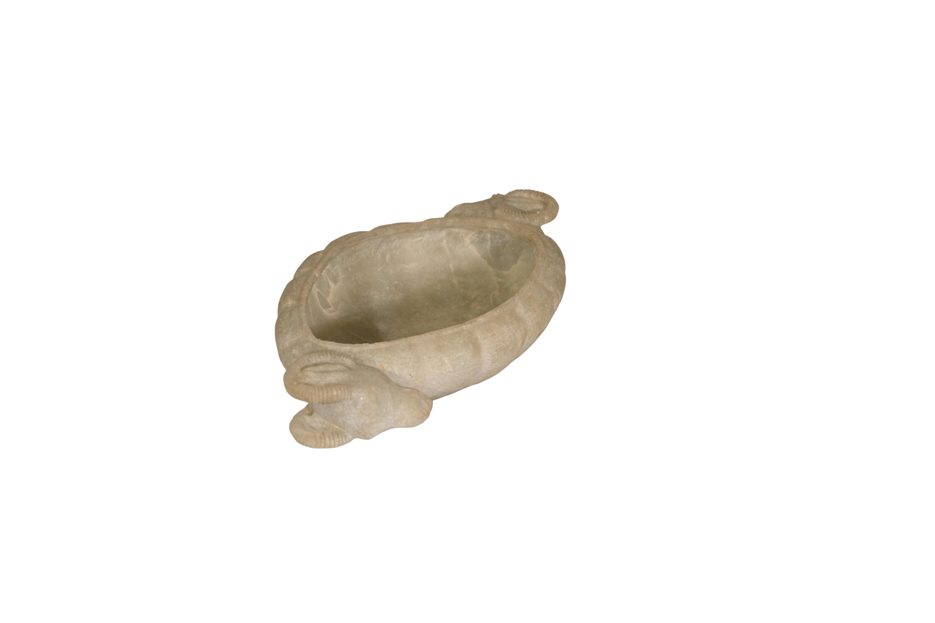 Antique Marble Lotus Decorative Bowl