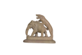 Hand-Carved Elephant Tiger Heritage Sculpture