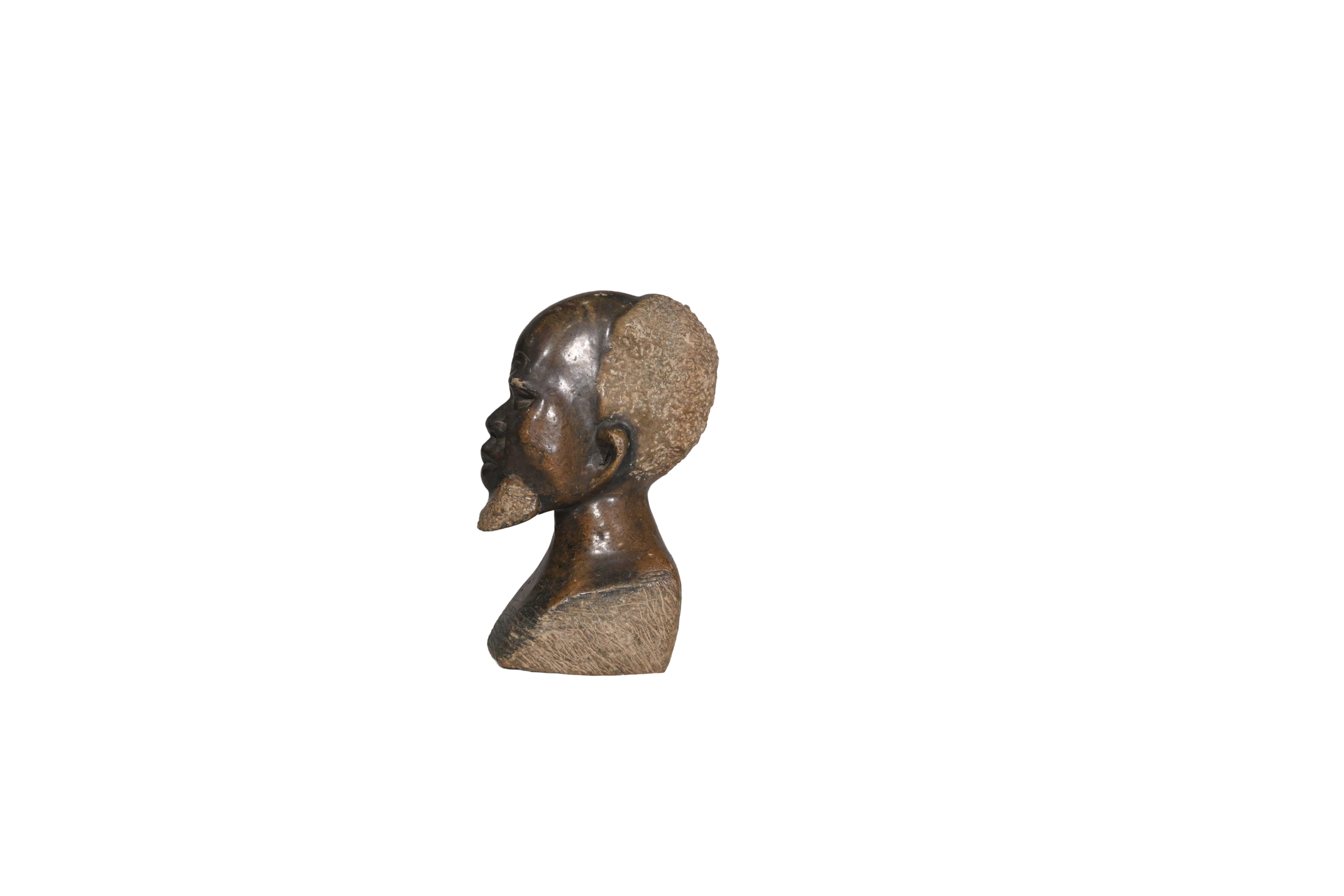 Vintage Tribal Chief Wooden Bust