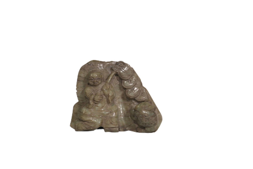 Prosperity Jade Laughing Buddha Figurine